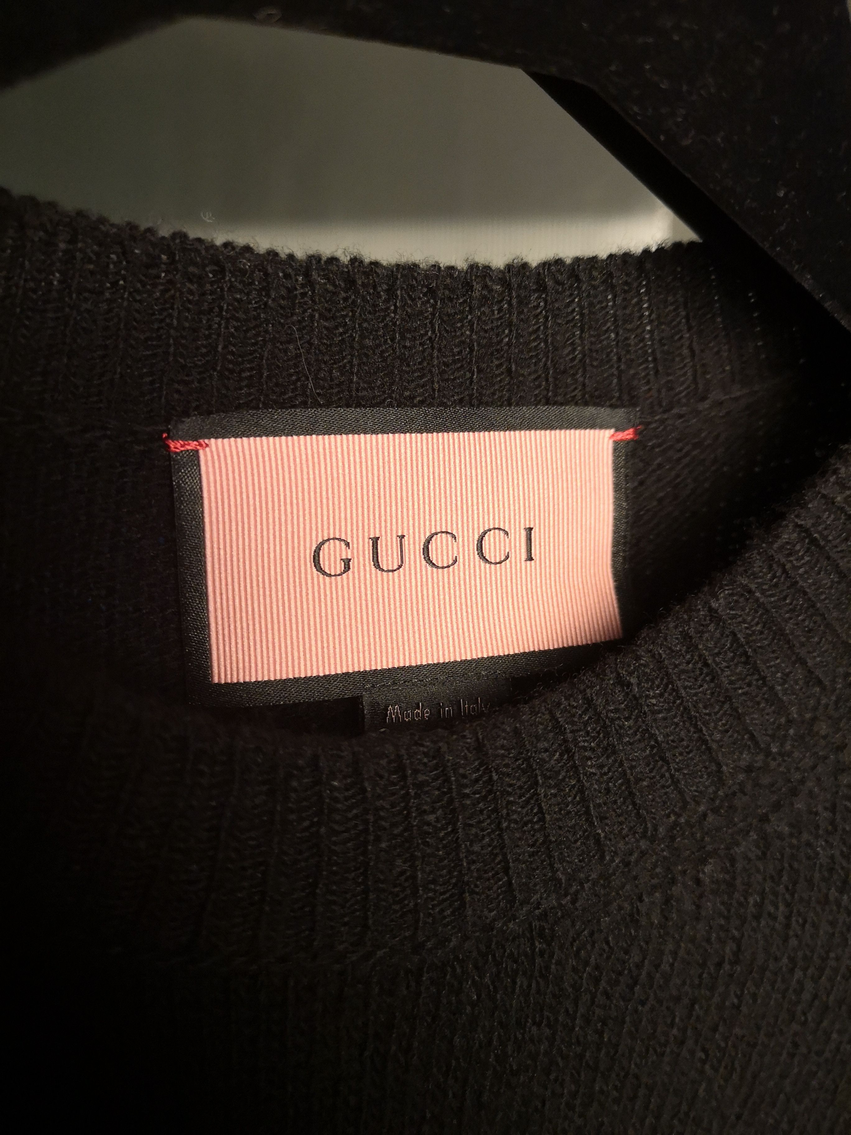 Gucci Gucci Ghost Knit Sweater in Black Merino Wool Size US S / EU 44-46 / 1 - 5 Thumbnail