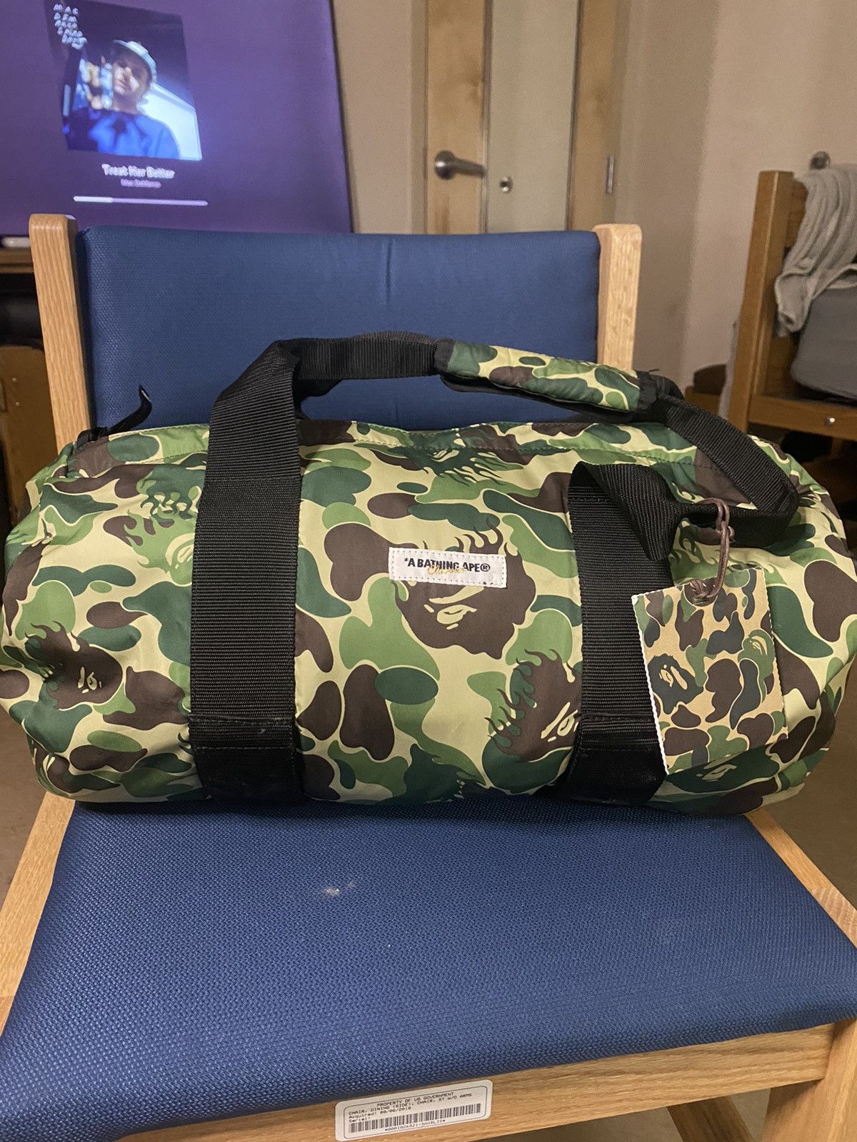 A Bathing Ape Fire Camo Duffle Bag Excellent. No - Depop