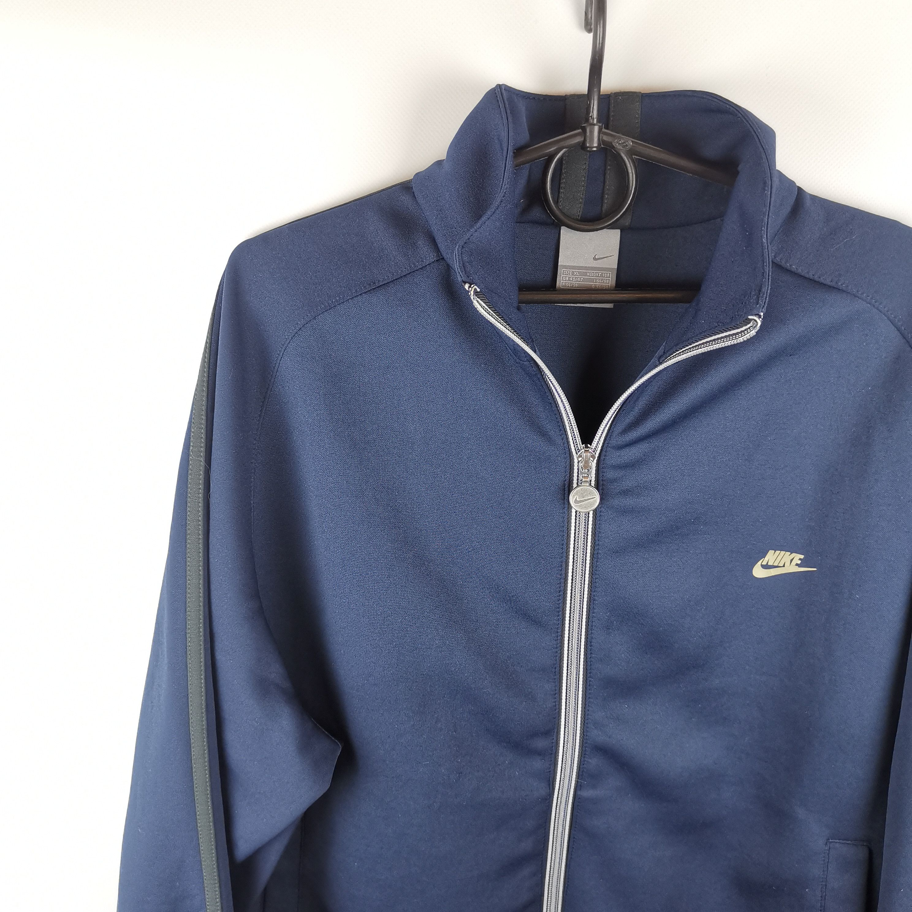 Nike Nike vintage y2k blue big logo track top jacket Size US XL / EU 56 / 4 - 4 Thumbnail