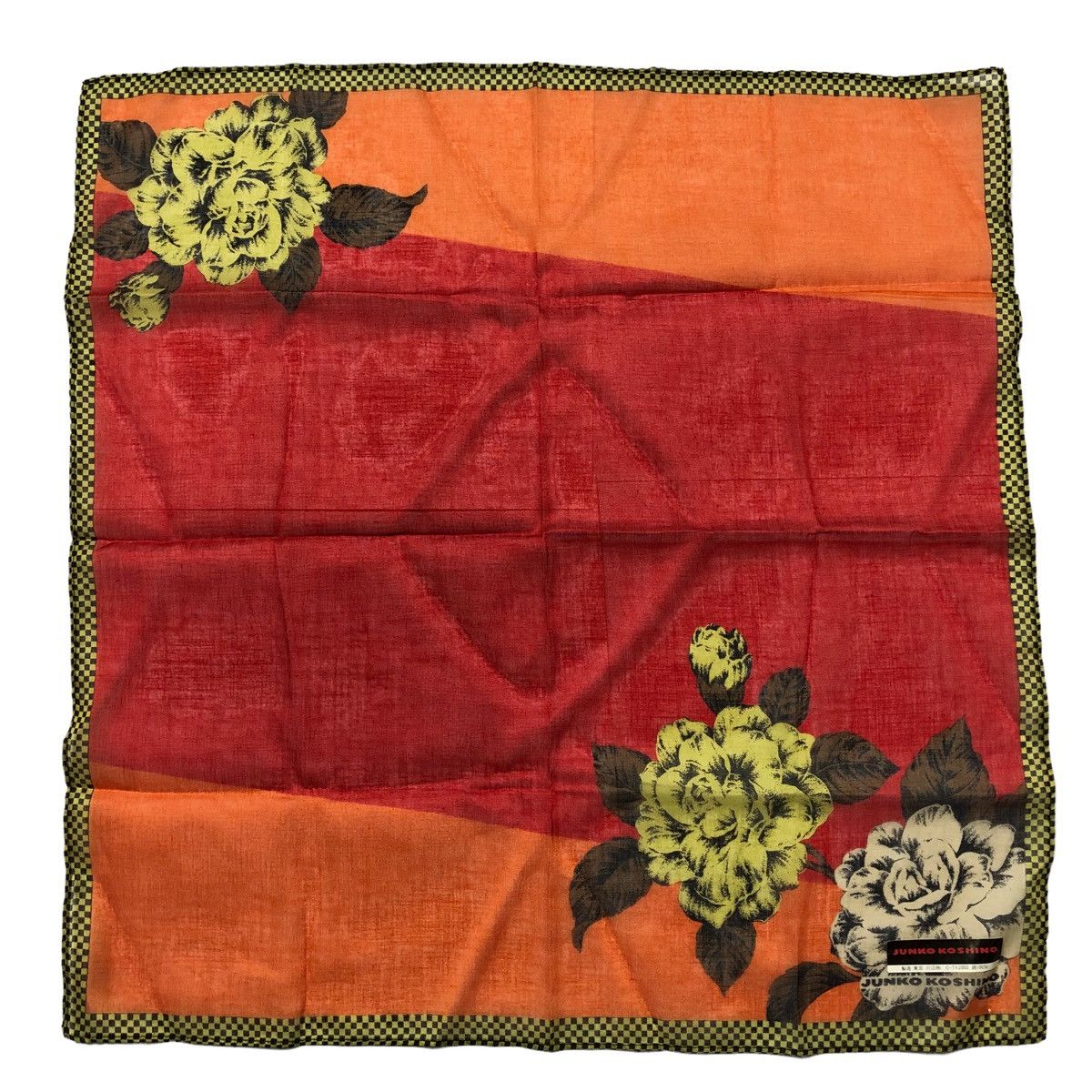 Vtg Junko Koshino Pocketsquare Hankerchief Bandana