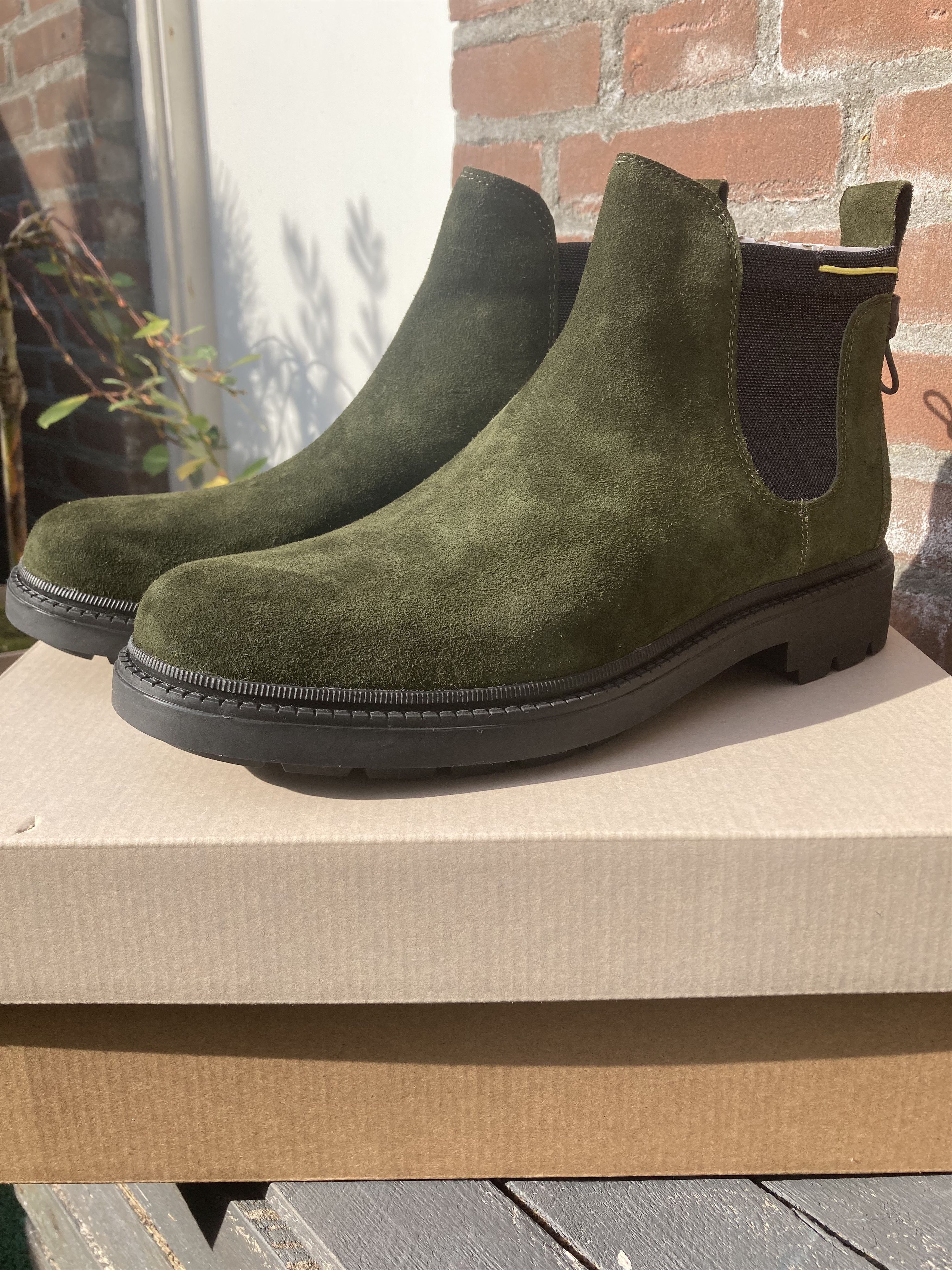 Bottes Chelsea Camper X Pop Trading Company En Daim Huilé Vert, Taille EU 44, Occasion Très Bon état