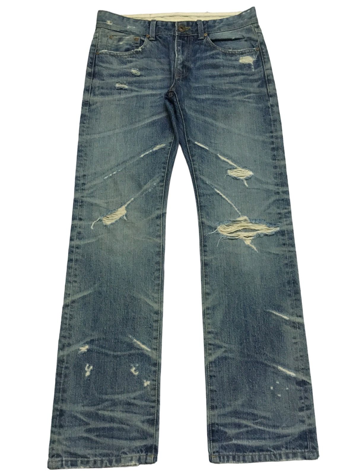 If Six Was Nine Very Rare Vintage Japanese Brand Diggitty Flared Jeans 1990s Size US 33 - 1 Thumbnail