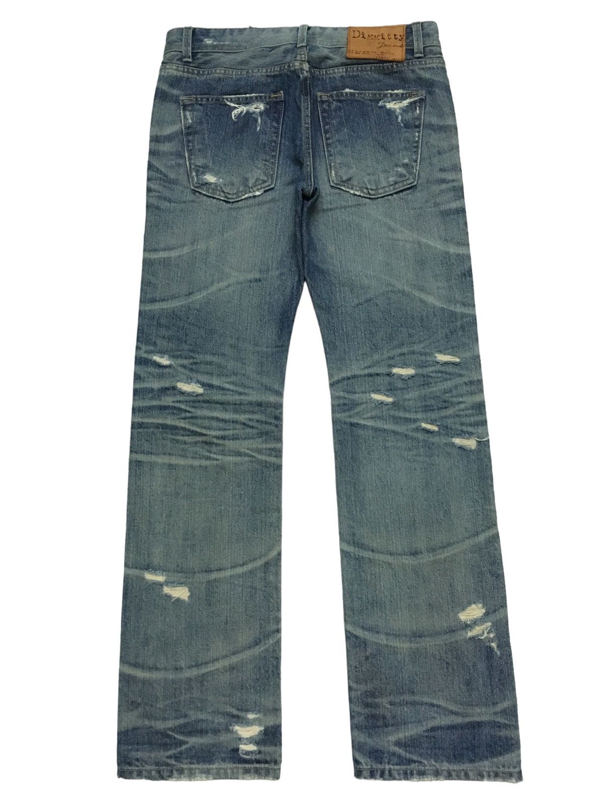 If Six Was Nine Very Rare Vintage Japanese Brand Diggitty Flared Jeans 1990s Size US 33 - 2 Thumbnail