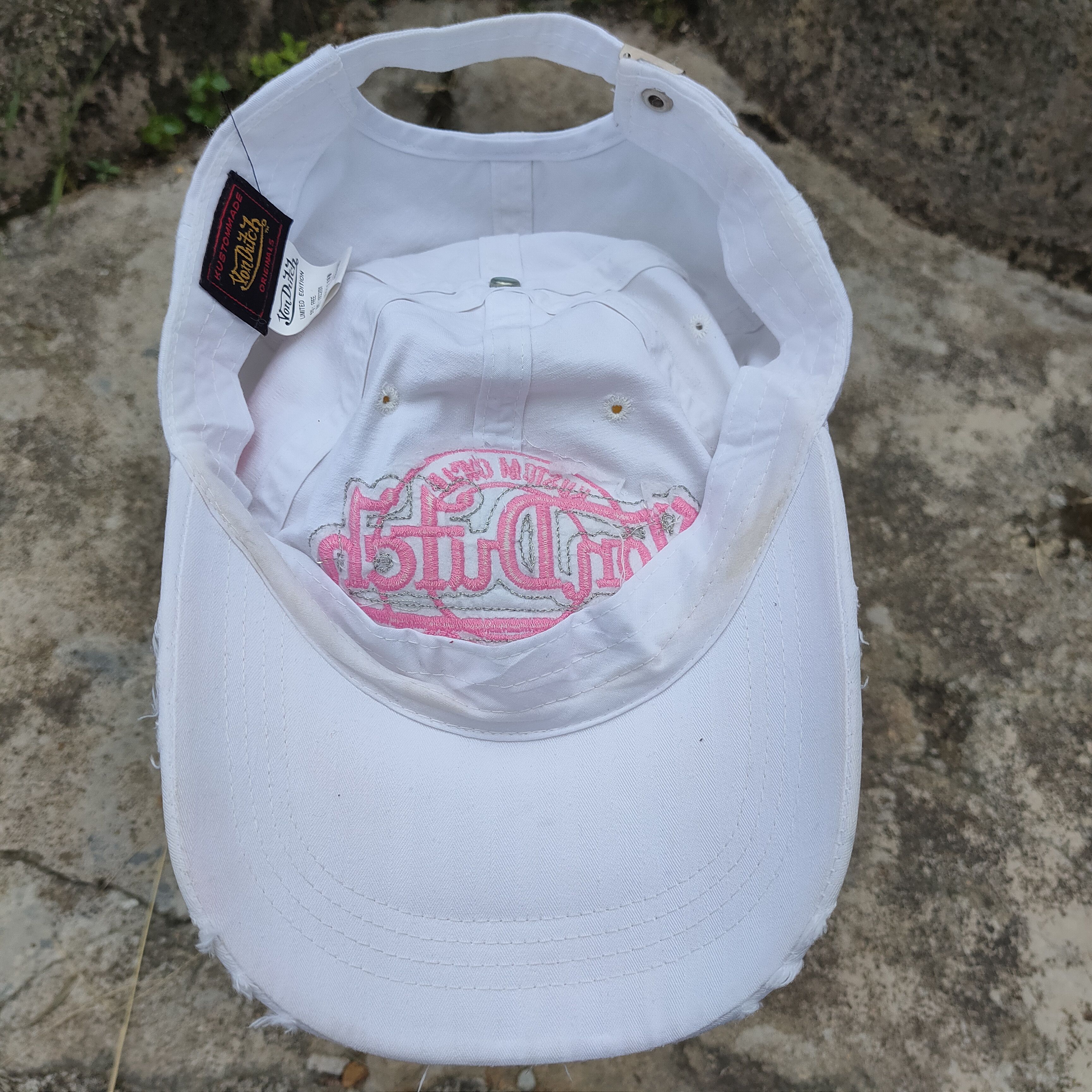 Von Dutch Vintage VON DUTCH Patches Embroidery Cap White Distressed Size ONE SIZE - 7 Thumbnail