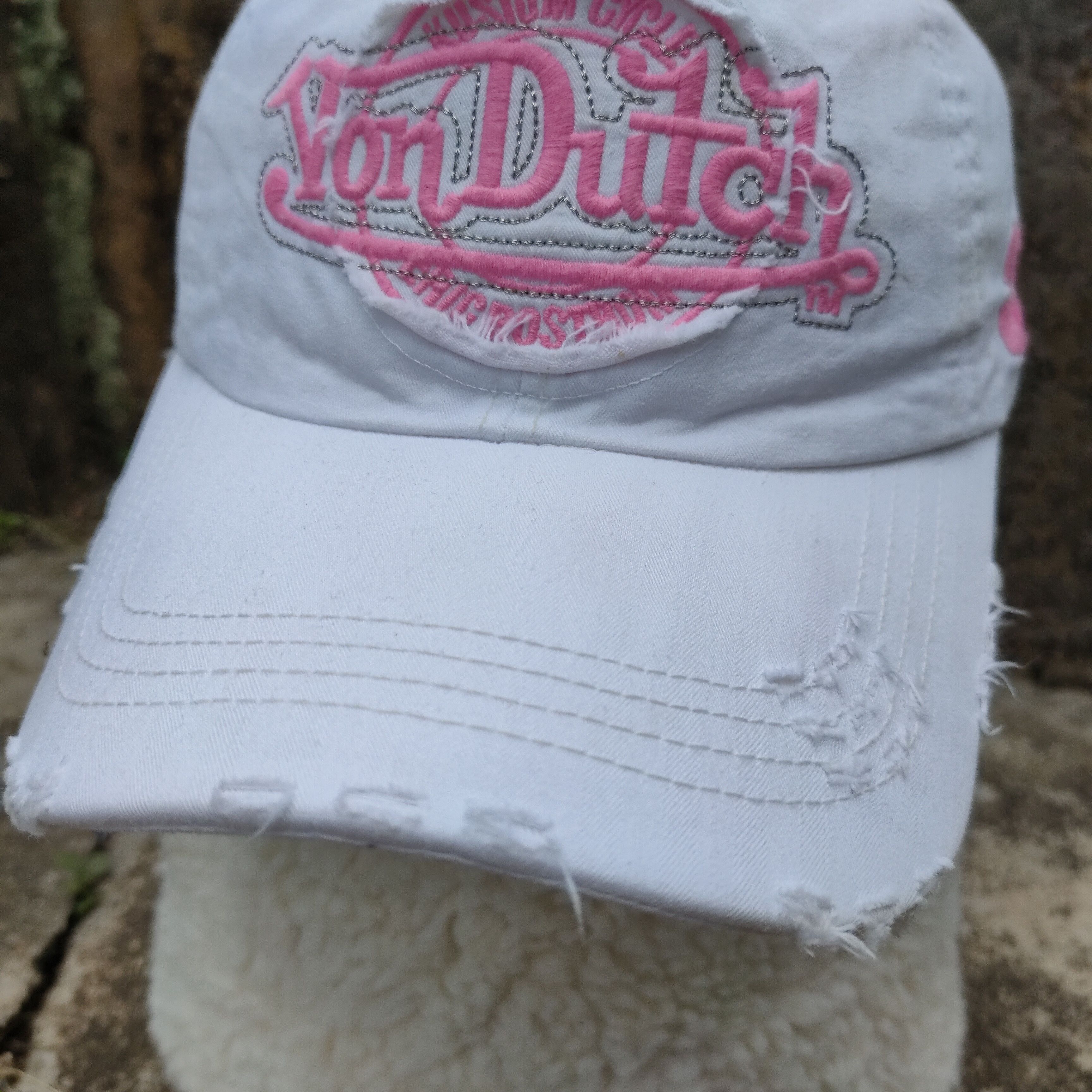 Von Dutch Vintage VON DUTCH Patches Embroidery Cap White Distressed Size ONE SIZE - 3 Thumbnail
