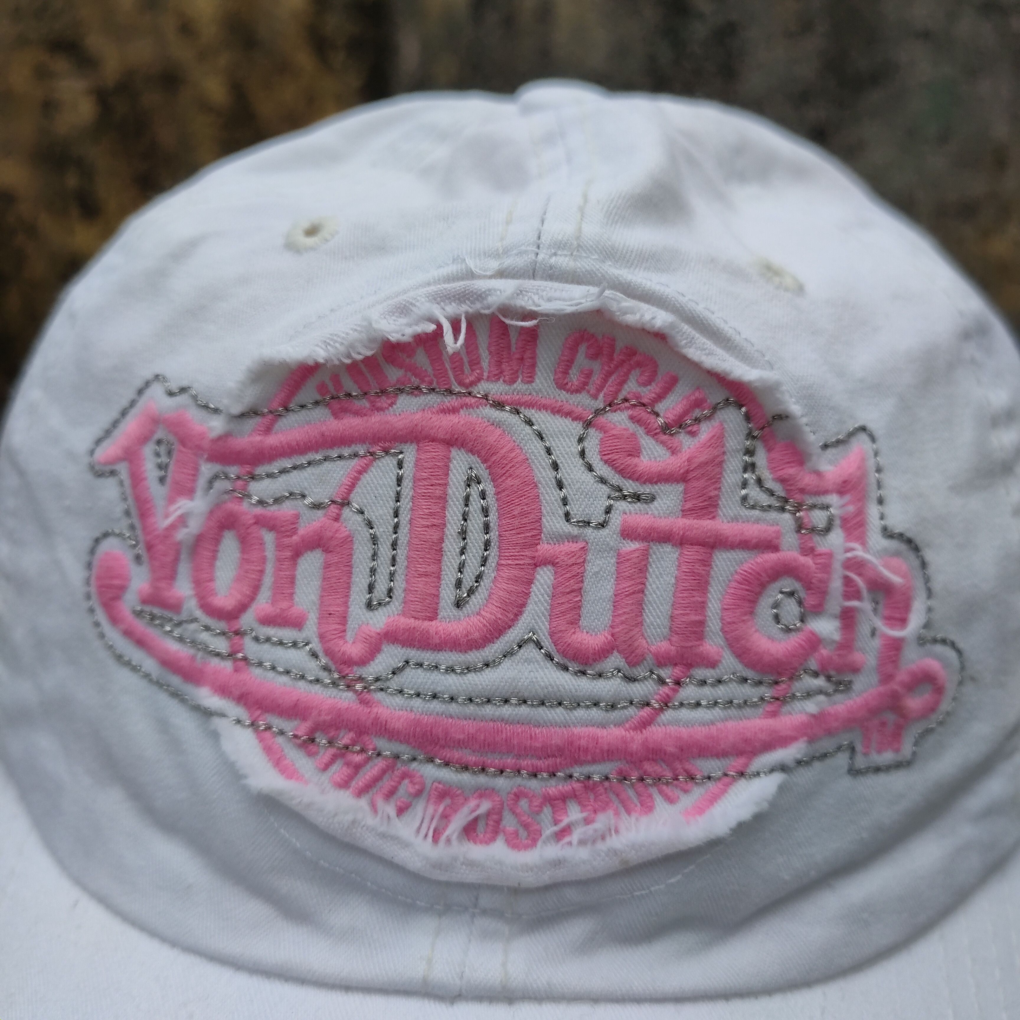 Von Dutch Vintage VON DUTCH Patches Embroidery Cap White Distressed Size ONE SIZE - 2 Thumbnail
