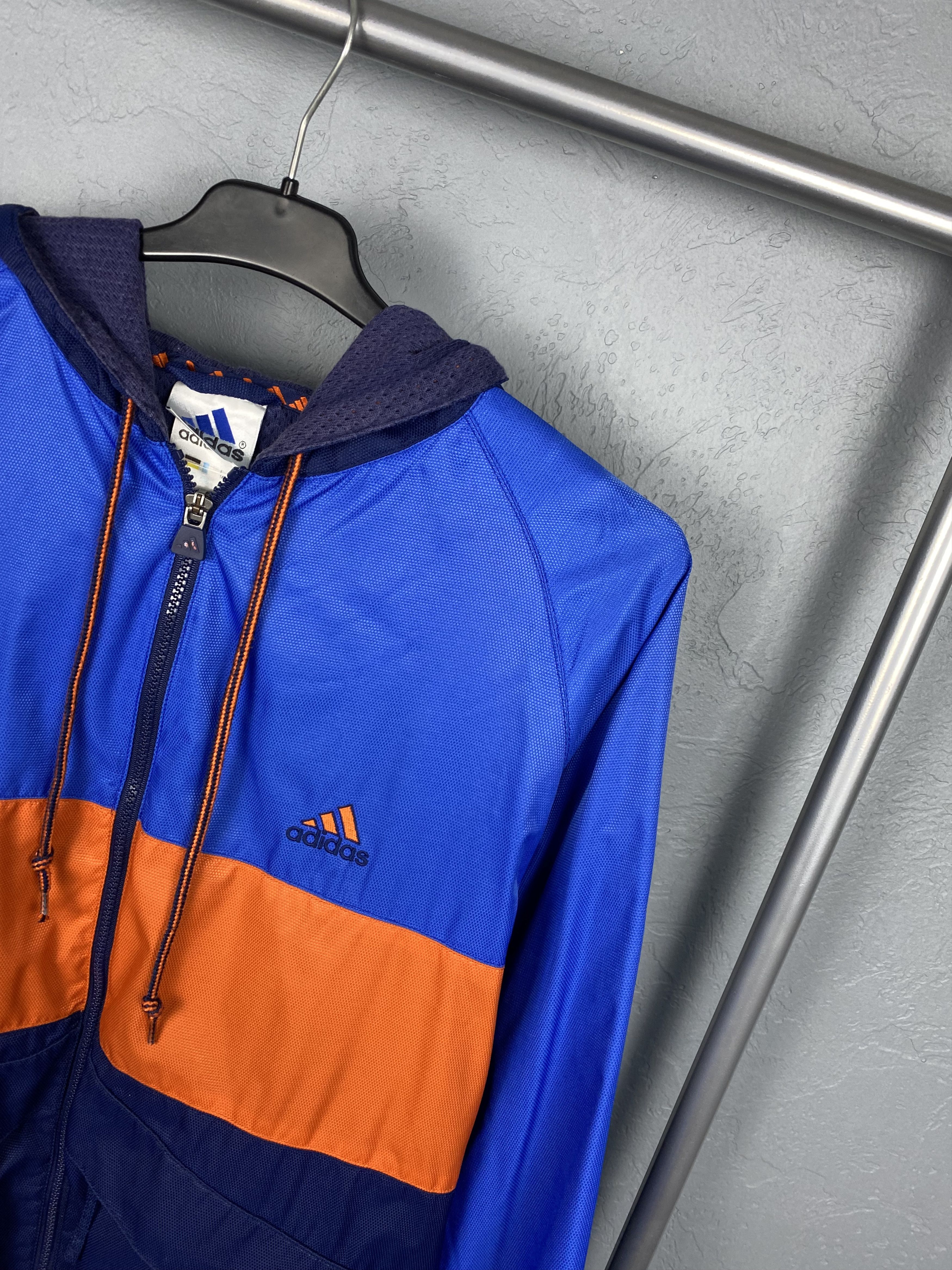 Adidas × Vintage Adidas 90s Vintage Mens Nylon Windrunner Jacket Size US S / EU 44-46 / 1 - 2 Thumbnail