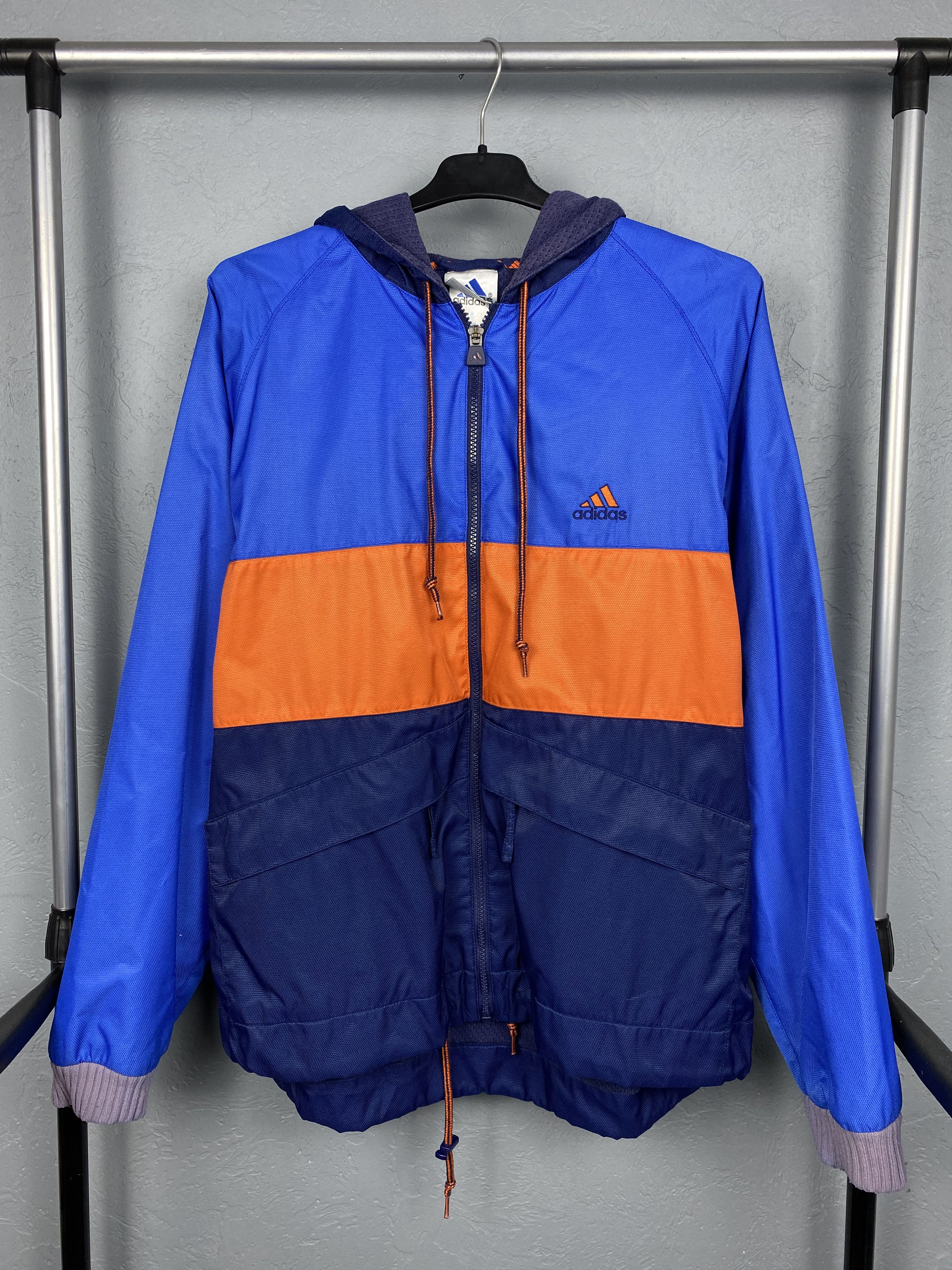 Adidas × Vintage Adidas 90s Vintage Mens Nylon Windrunner Jacket Size US S / EU 44-46 / 1 - 1 Thumbnail