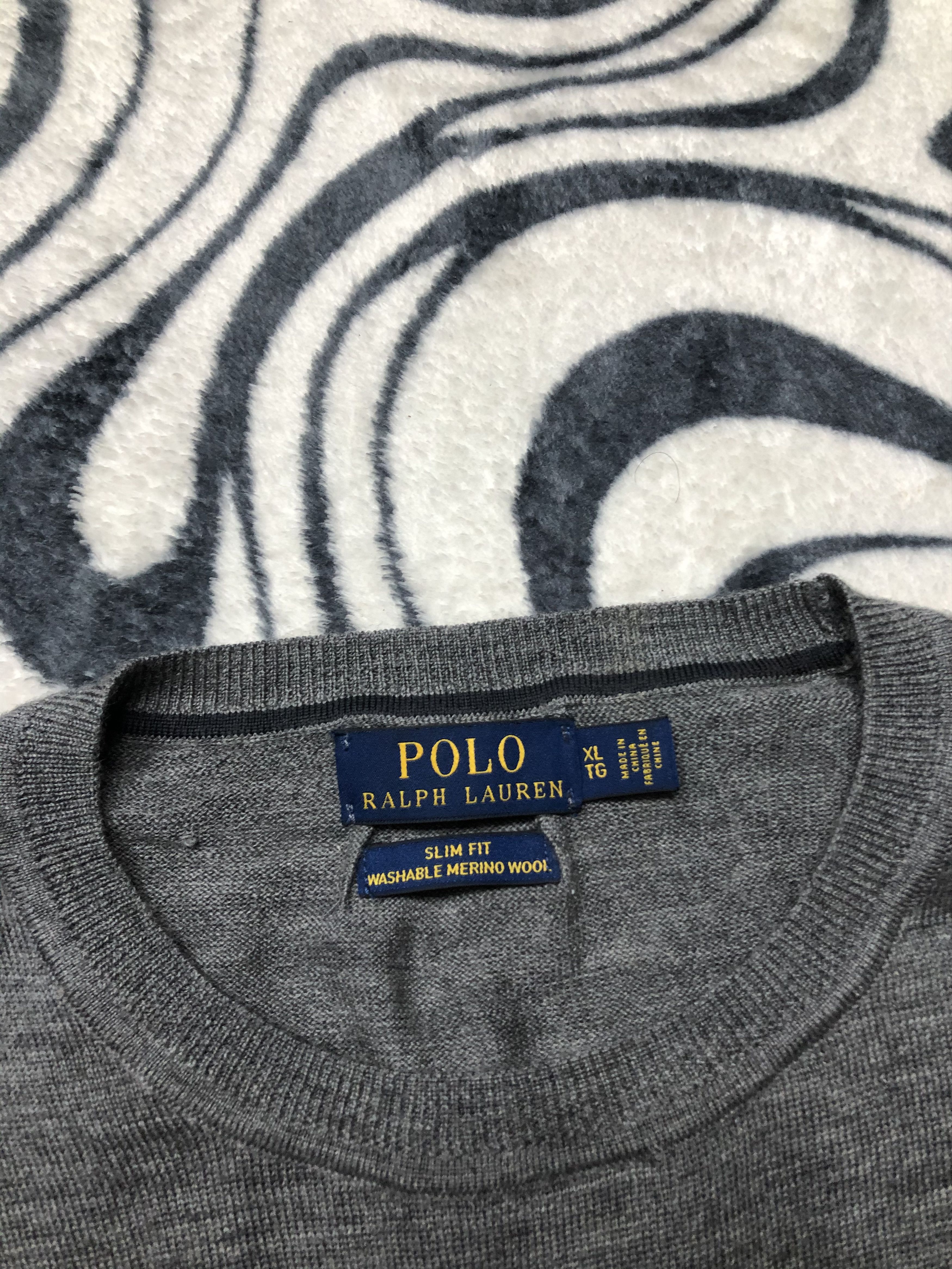 Polo Ralph Lauren × Ralph Lauren × Vintage Polo Ralph Lauren Vintage Mens Merino Wool Sweater Size US L / EU 52-54 / 3 - 4 Thumbnail