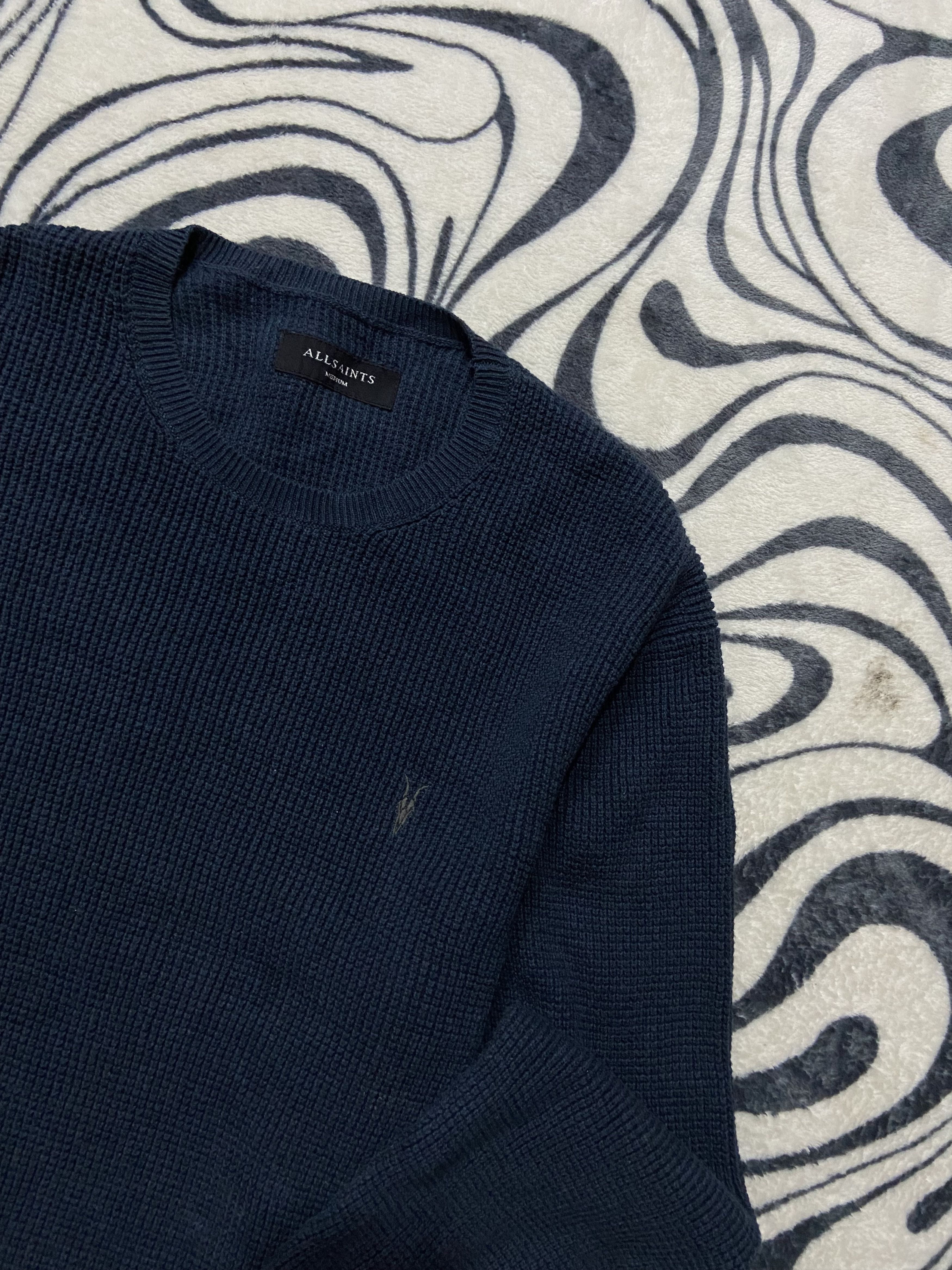 Allsaints Allsaints Mens Knit Ribbed Sweater Size US M / EU 48-50 / 2 - 2 Thumbnail