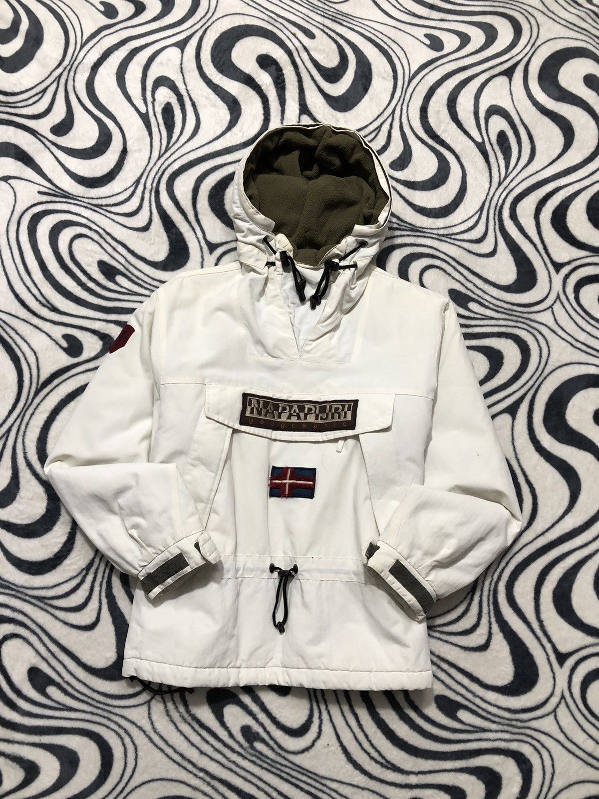 image of Napapijri Skidoo Winter Anorak Jacket in White, Men's (Size Small)