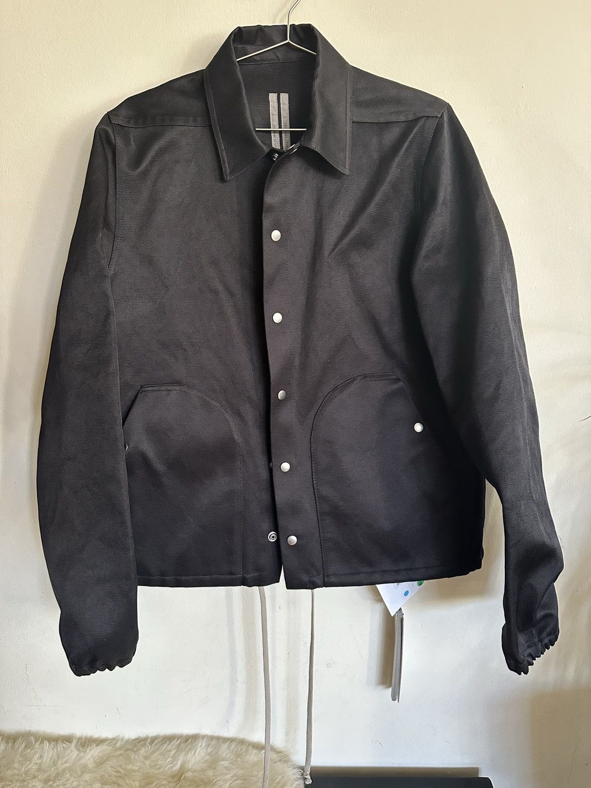 Pre-owned Rick Owens Jacket With Drawstring - Size 50 In Black