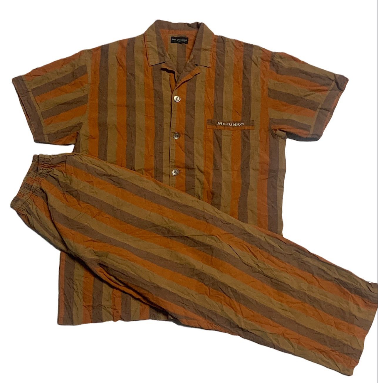 VINTAGE MR JUNKO JAPAN STRIPES PYJAMAS MADE IN JAPAN
