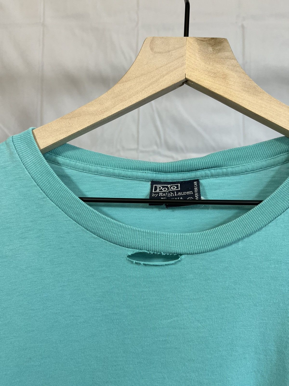Vintage Thrashed Single Stitch Ralph Lauren Faded Pocket Tee Size US XL / EU 56 / 4 - 4 Thumbnail