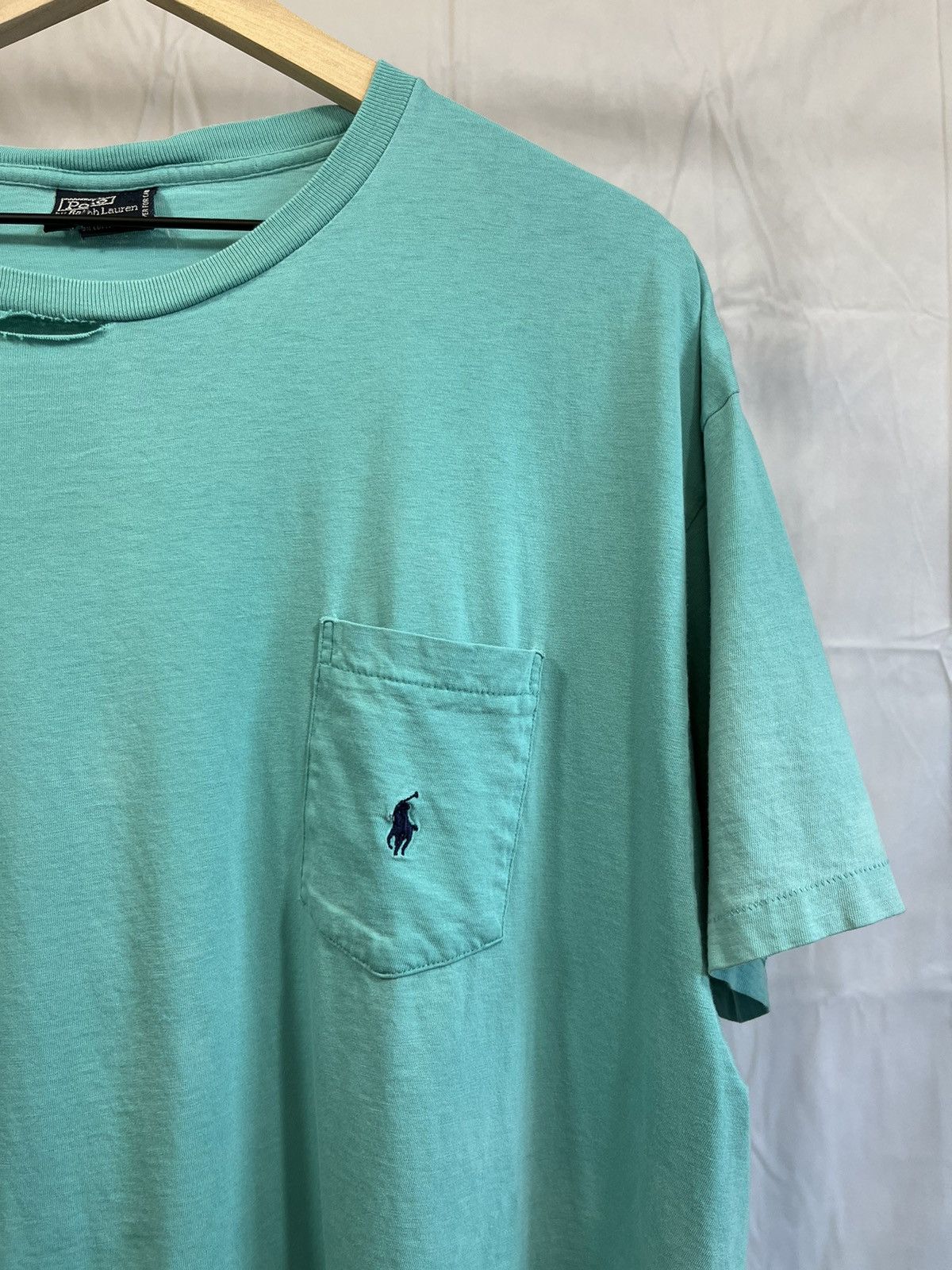 Vintage Thrashed Single Stitch Ralph Lauren Faded Pocket Tee Size US XL / EU 56 / 4 - 2 Thumbnail