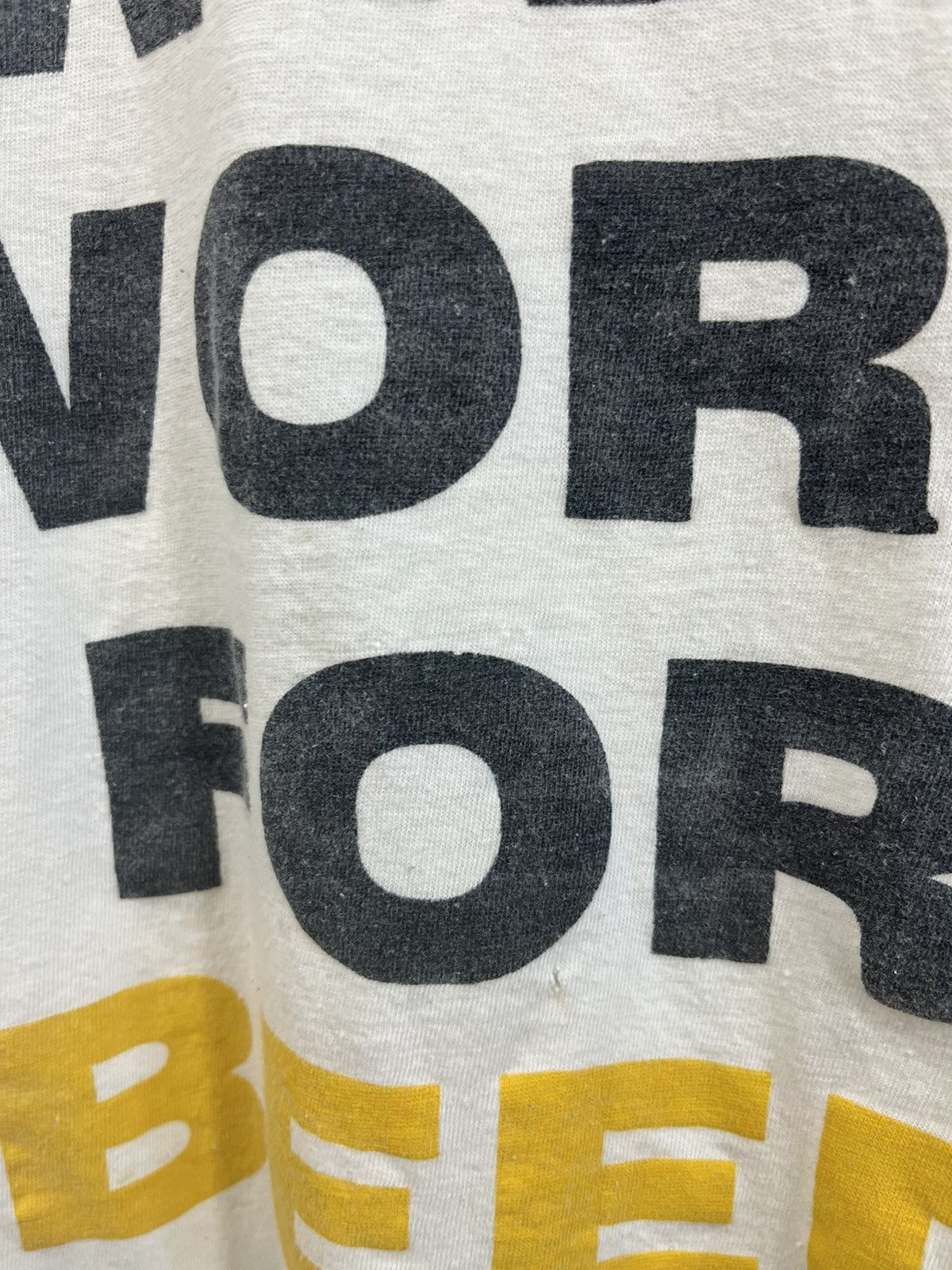 Vintage Single Stitch Will Work For Beer Distressed Tee Size US L / EU 52-54 / 3 - 4 Thumbnail