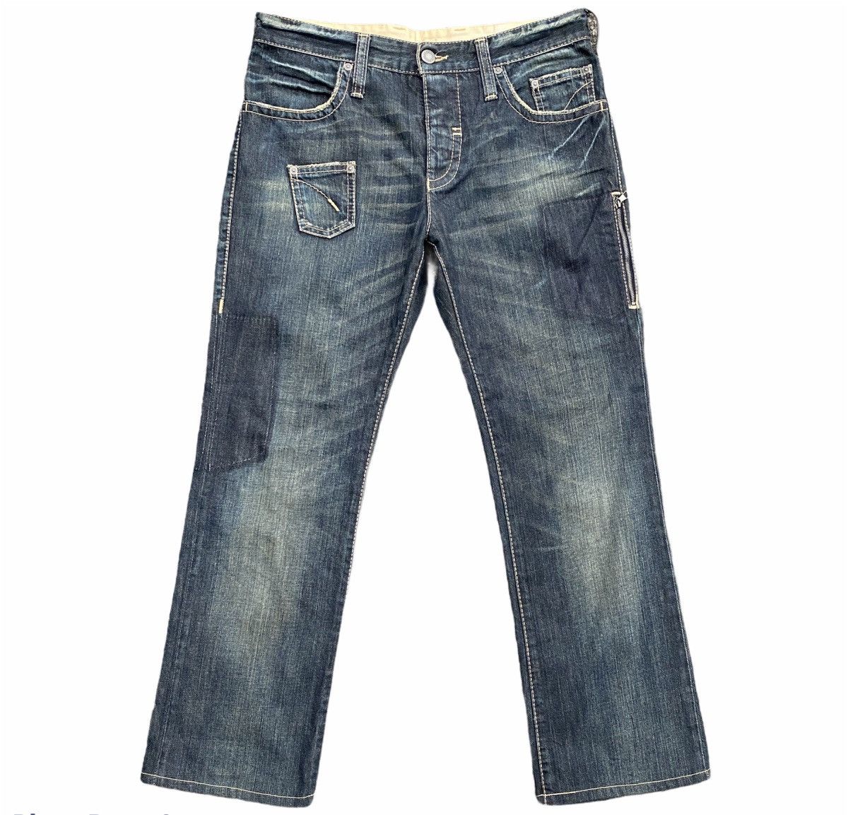 Neil Barrett Neil Barrett Indigo Rare Design Denim Blue Jeans Pants 2006 Size US 33 - 1 Thumbnail