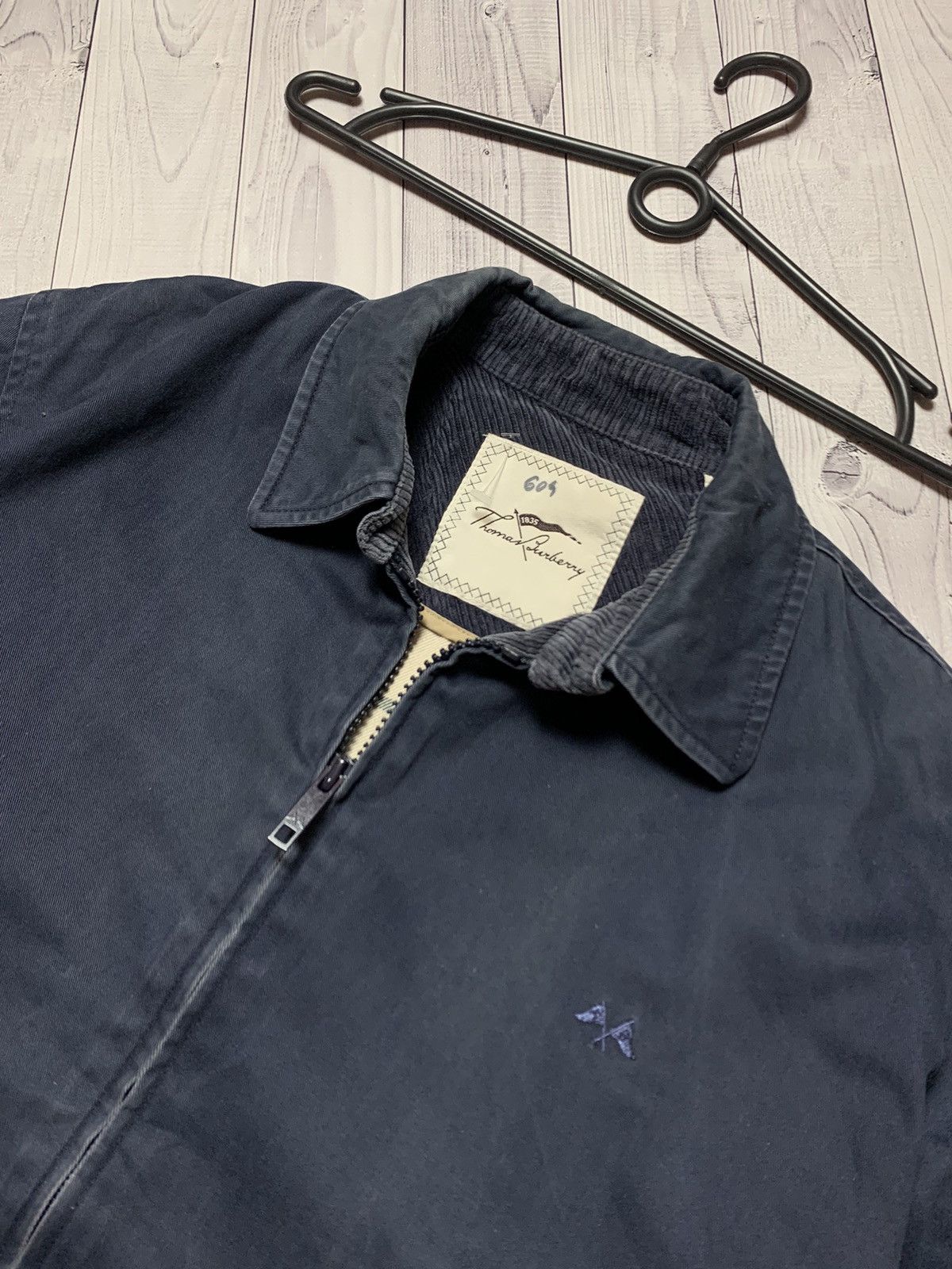 Vintage denim jacket Thomas Burberry size XL plaid