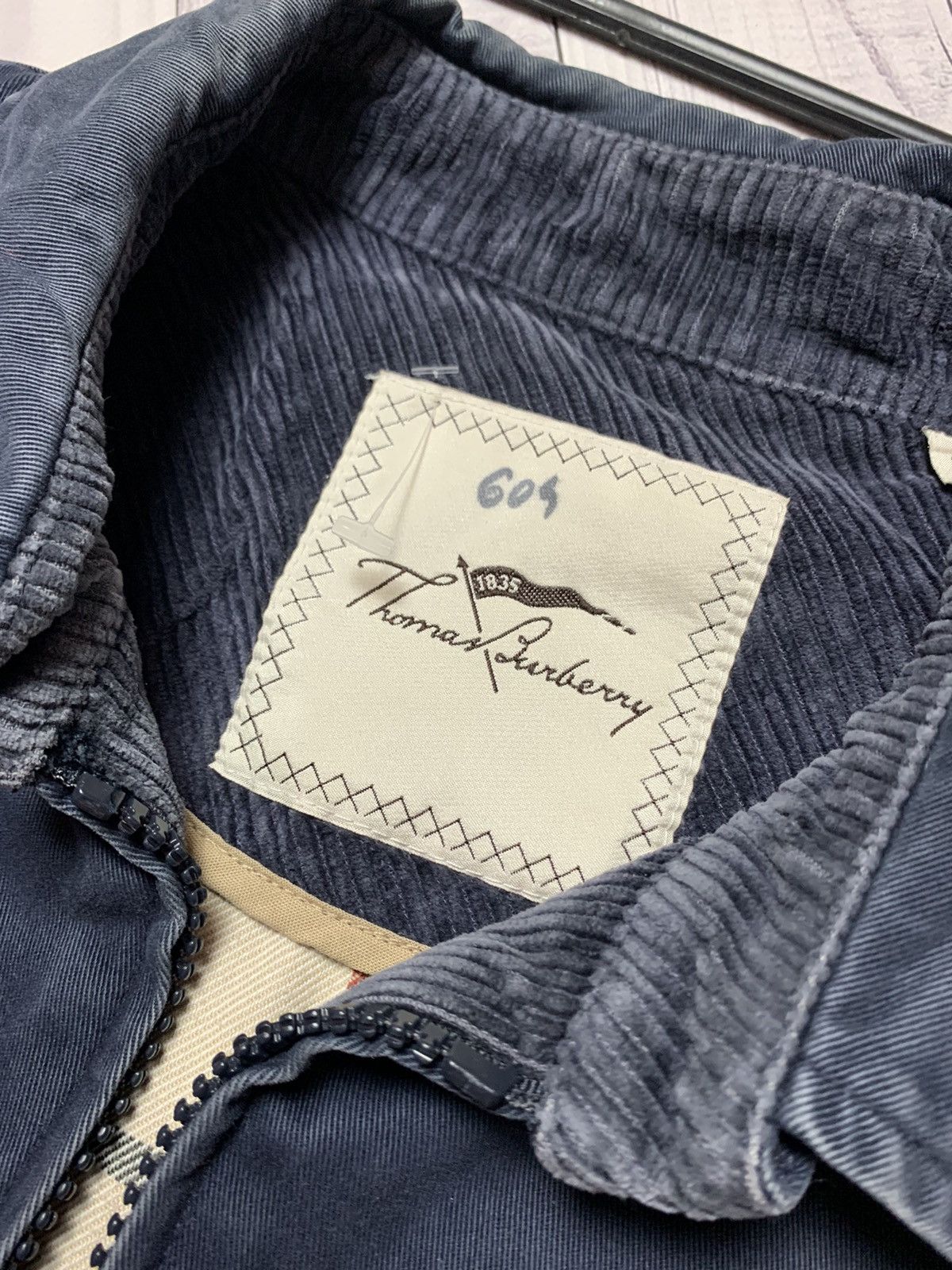 Vintage denim jacket Thomas Burberry size XL plaid