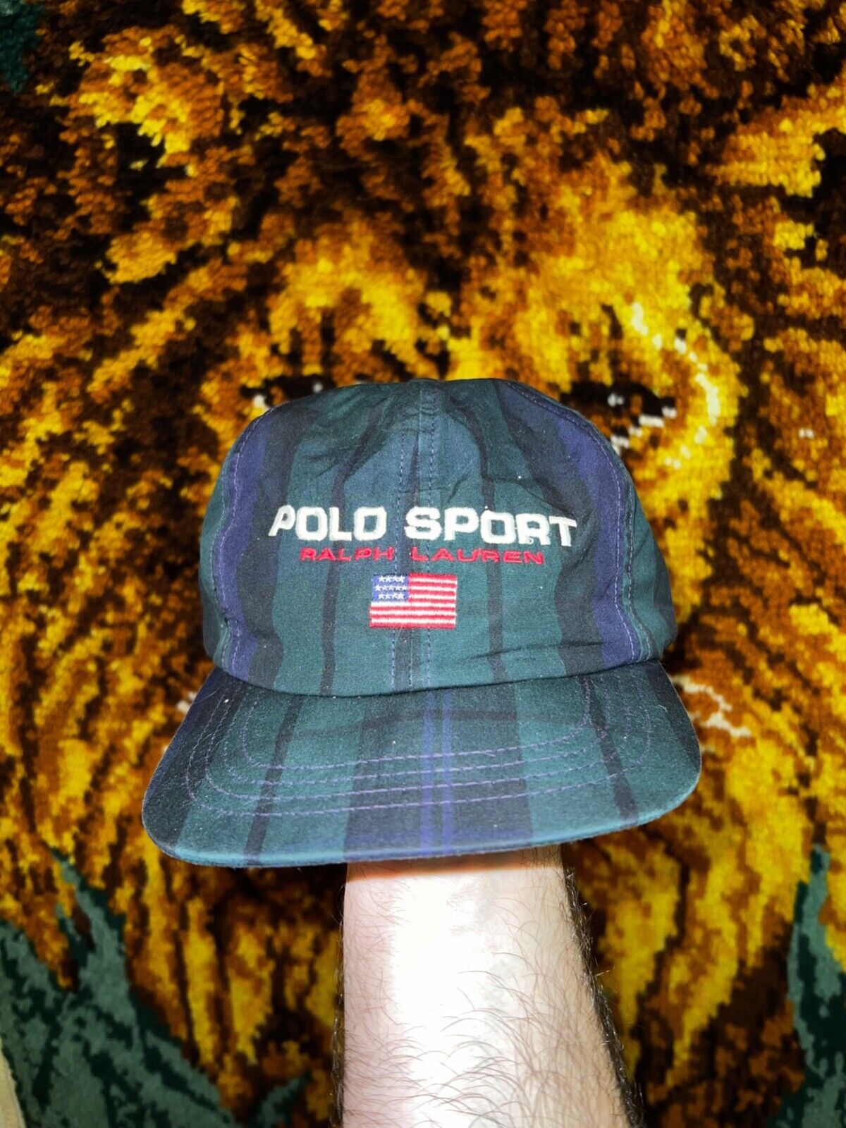 Polo Ralph Lauren Vintage Polo Ralph Lauren Sport Plaid Fleece Lined Hat Size 32 - 1 Thumbnail