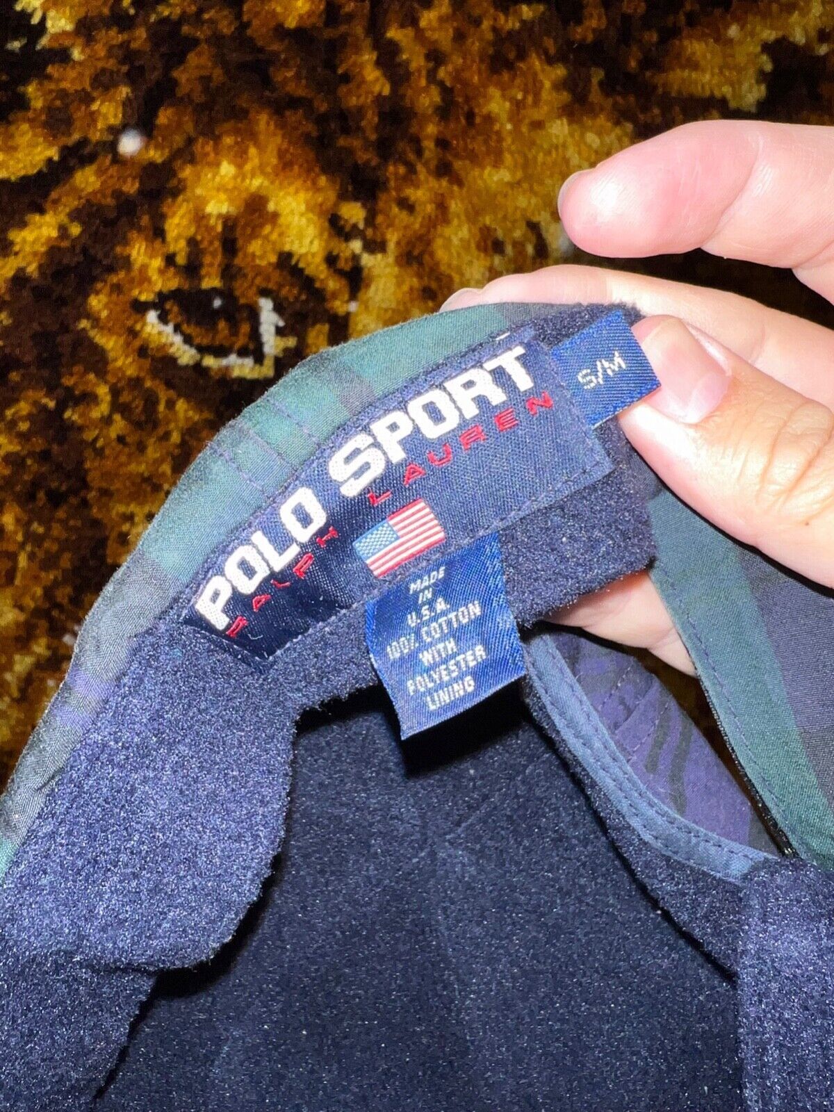 Polo Ralph Lauren Vintage Polo Ralph Lauren Sport Plaid Fleece Lined Hat Size 32 - 3 Thumbnail