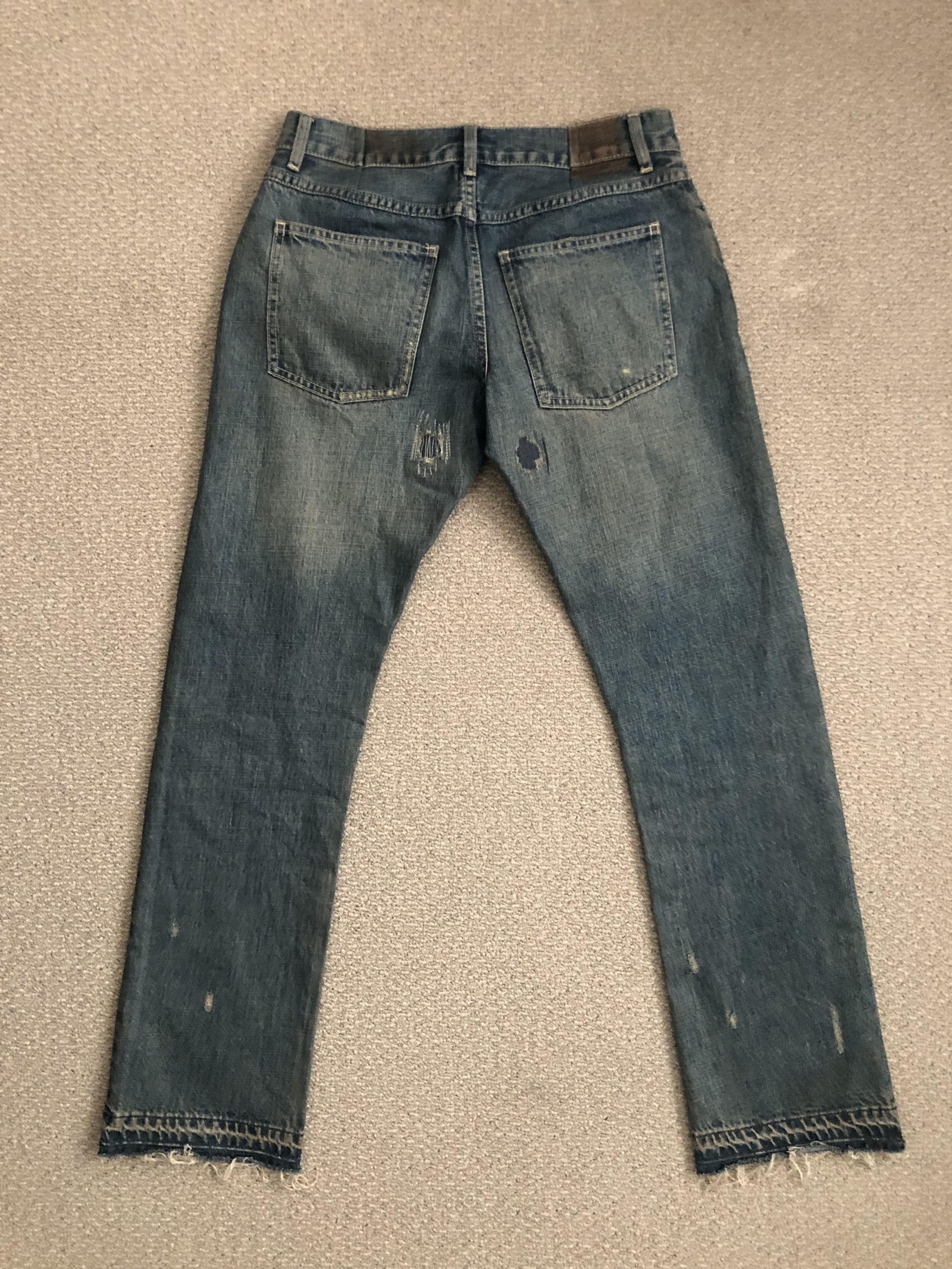 Japanese Brand Oil Power Japanese Distressed Patchwork Denim Size US 28 / EU 44 - 2 Thumbnail