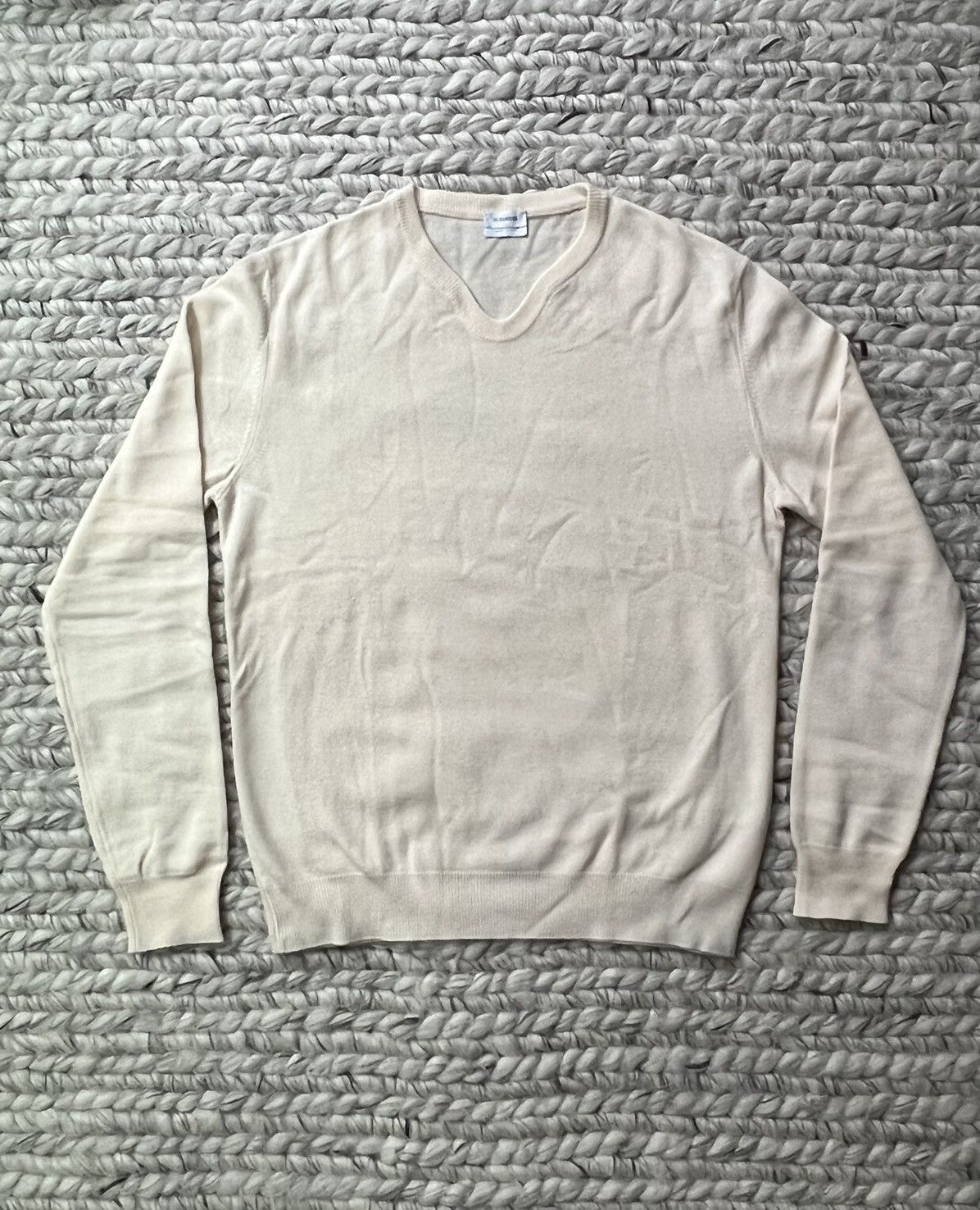 トップス jilsander by raf simons V neck knit 48 Jil Sander × Raf Simons Cashmere Raf Simons era Jil Sander Keyhole