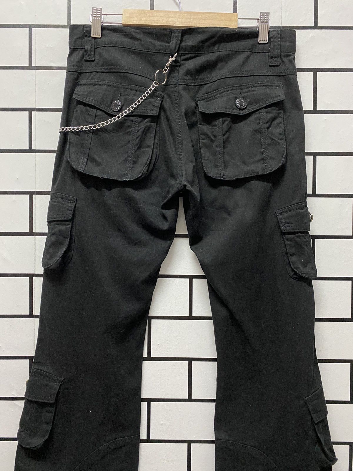 Designer × Japanese Brand LowBox Japan Cargo Velvet Multi Pocket Flared Boot Cut Pants Size US 30 / EU 46 - 12 Thumbnail
