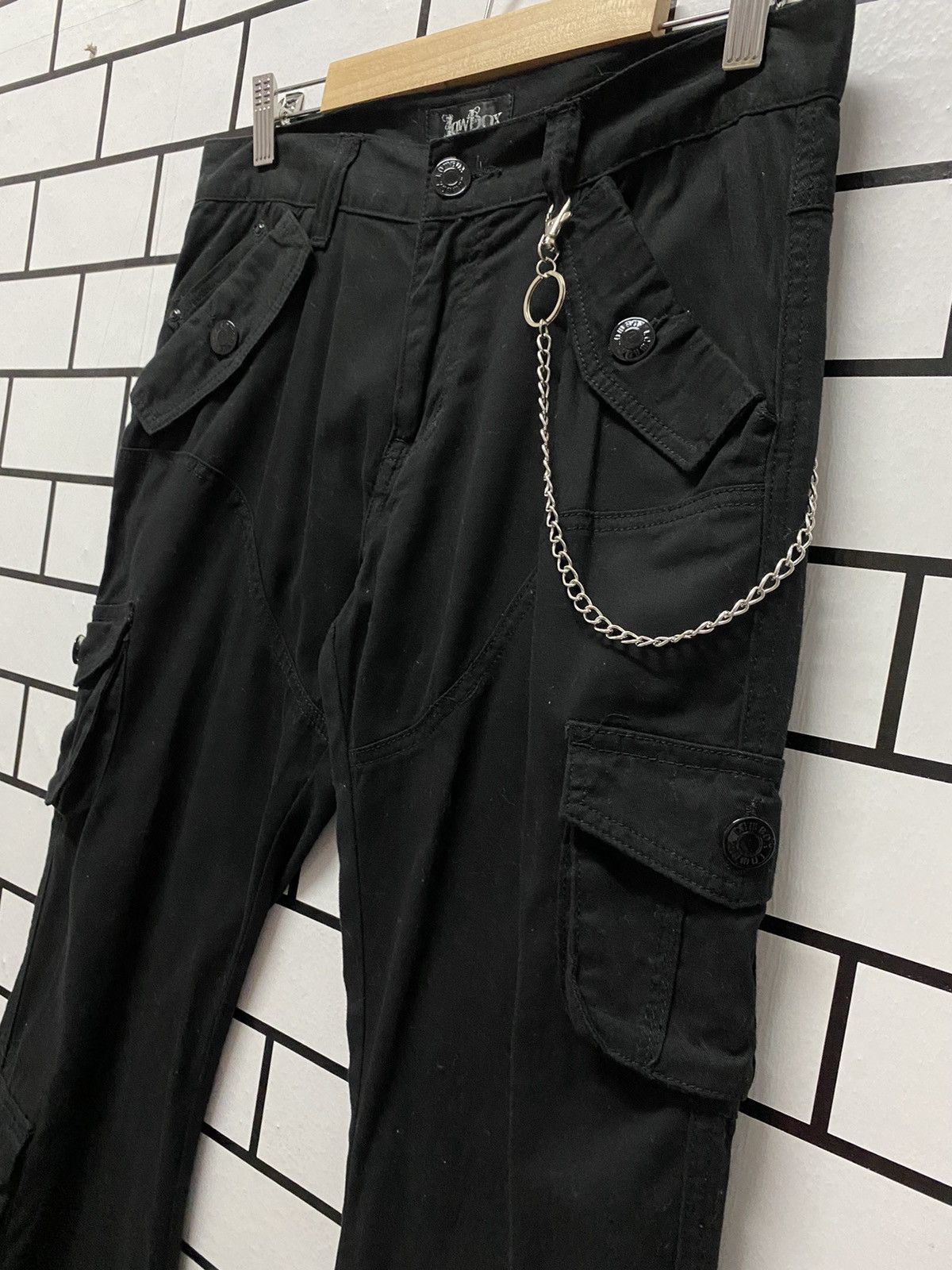 Designer × Japanese Brand LowBox Japan Cargo Velvet Multi Pocket Flared Boot Cut Pants Size US 30 / EU 46 - 7 Thumbnail