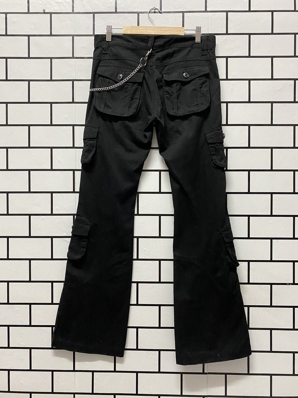 Designer × Japanese Brand LowBox Japan Cargo Velvet Multi Pocket Flared Boot Cut Pants Size US 30 / EU 46 - 2 Thumbnail