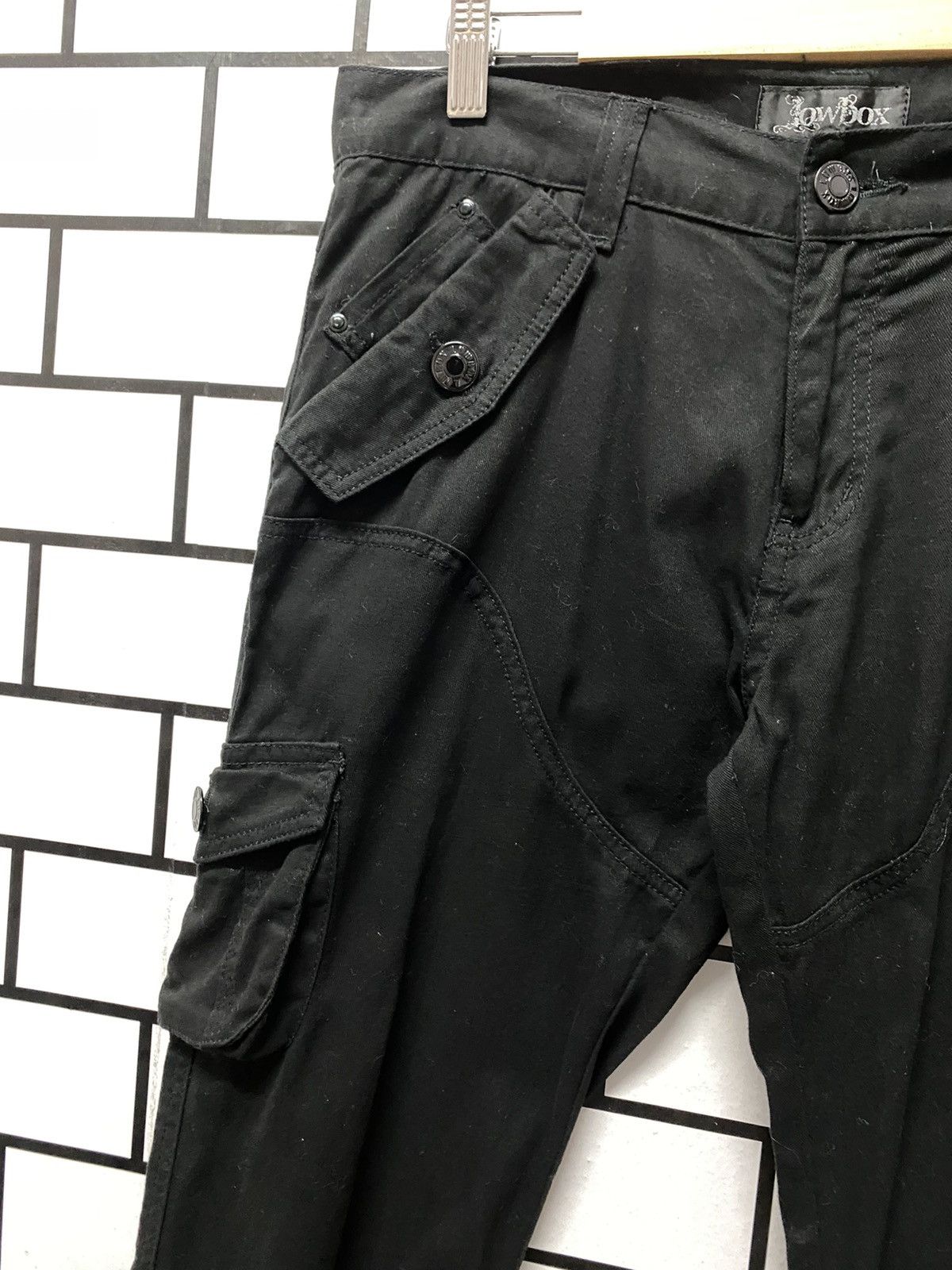 Designer × Japanese Brand LowBox Japan Cargo Velvet Multi Pocket Flared Boot Cut Pants Size US 30 / EU 46 - 6 Thumbnail