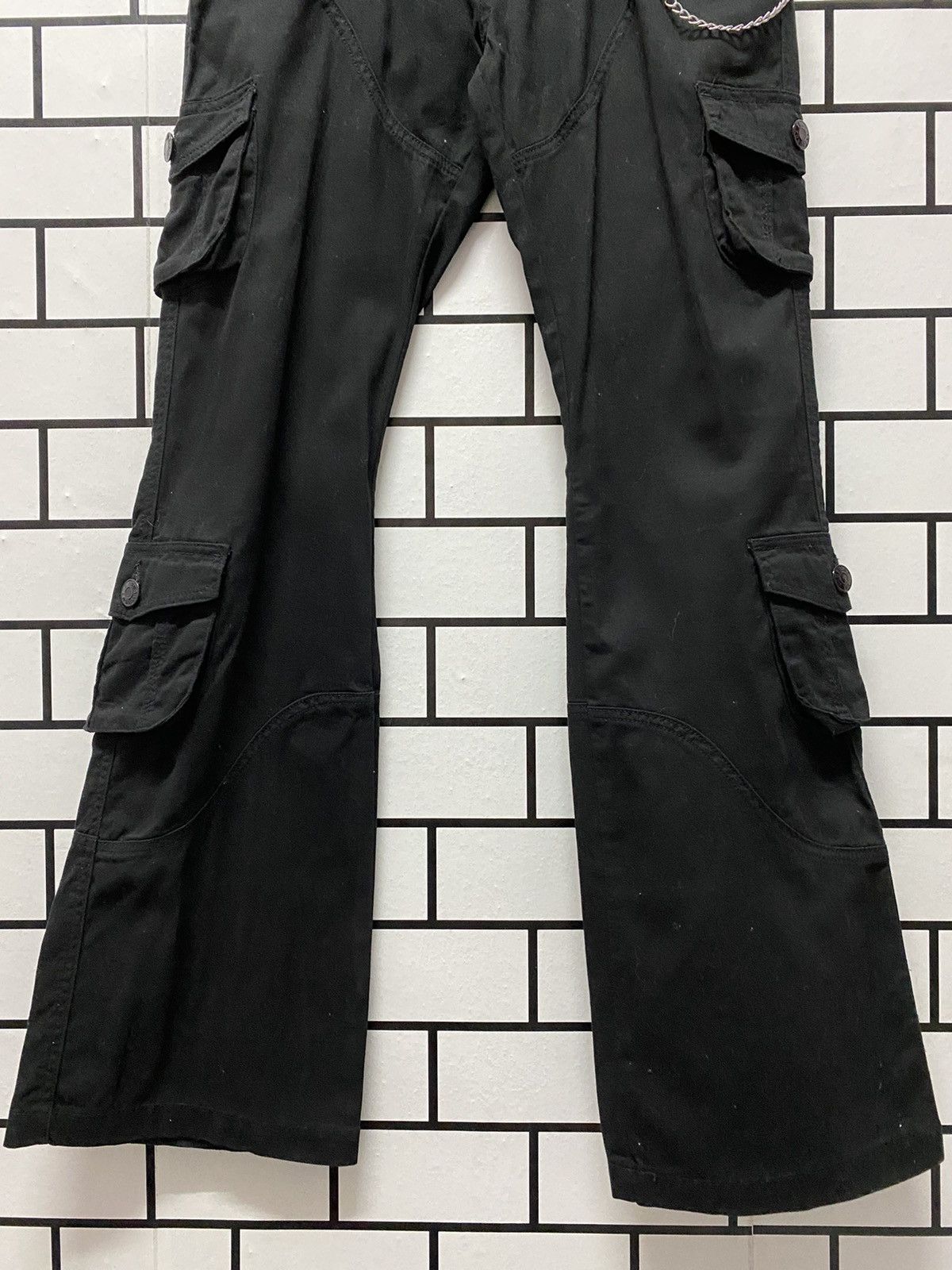 Designer × Japanese Brand LowBox Japan Cargo Velvet Multi Pocket Flared Boot Cut Pants Size US 30 / EU 46 - 4 Thumbnail