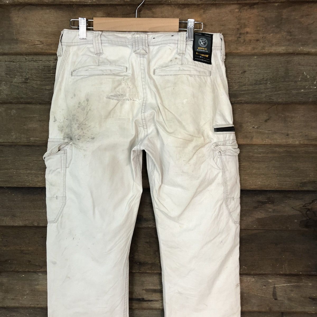 Japanese Brand Even River White dirty thrashes utility Cargo Pants #7052 Size US 29 - 11 Thumbnail