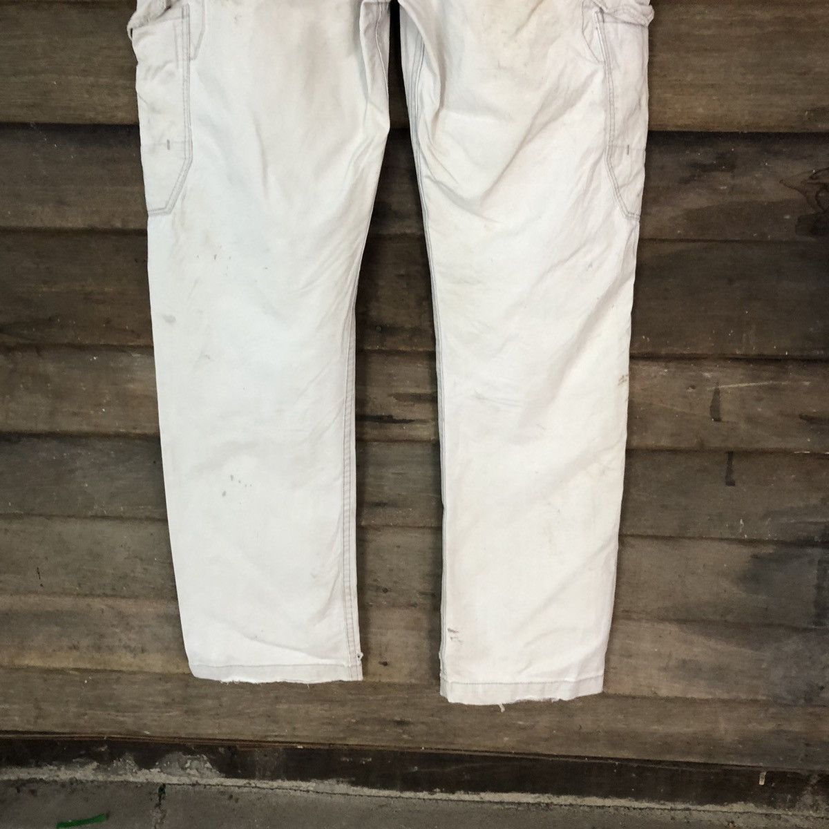 Japanese Brand Even River White dirty thrashes utility Cargo Pants #7052 Size US 29 - 12 Thumbnail