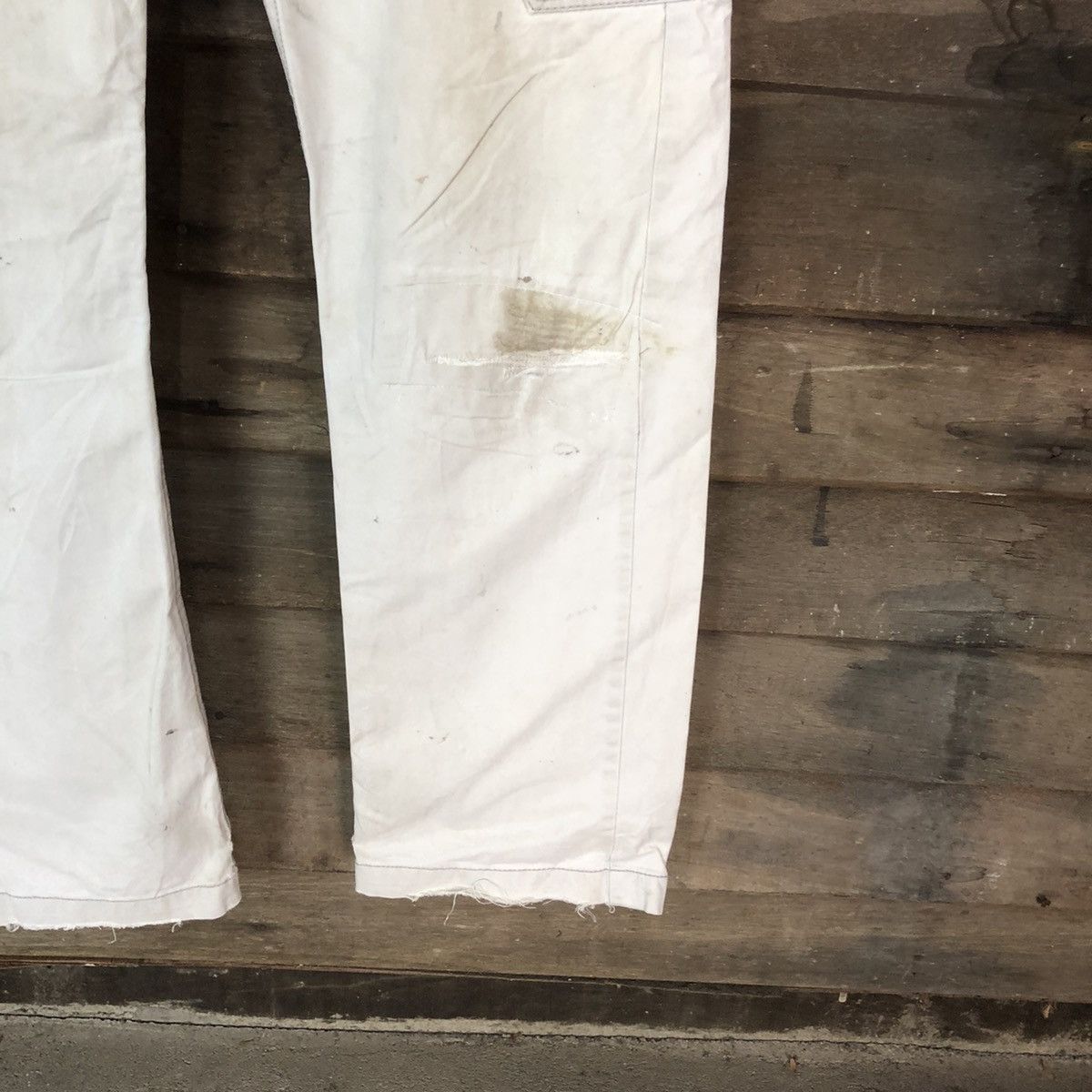 Japanese Brand Even River White dirty thrashes utility Cargo Pants #7052 Size US 29 - 9 Thumbnail