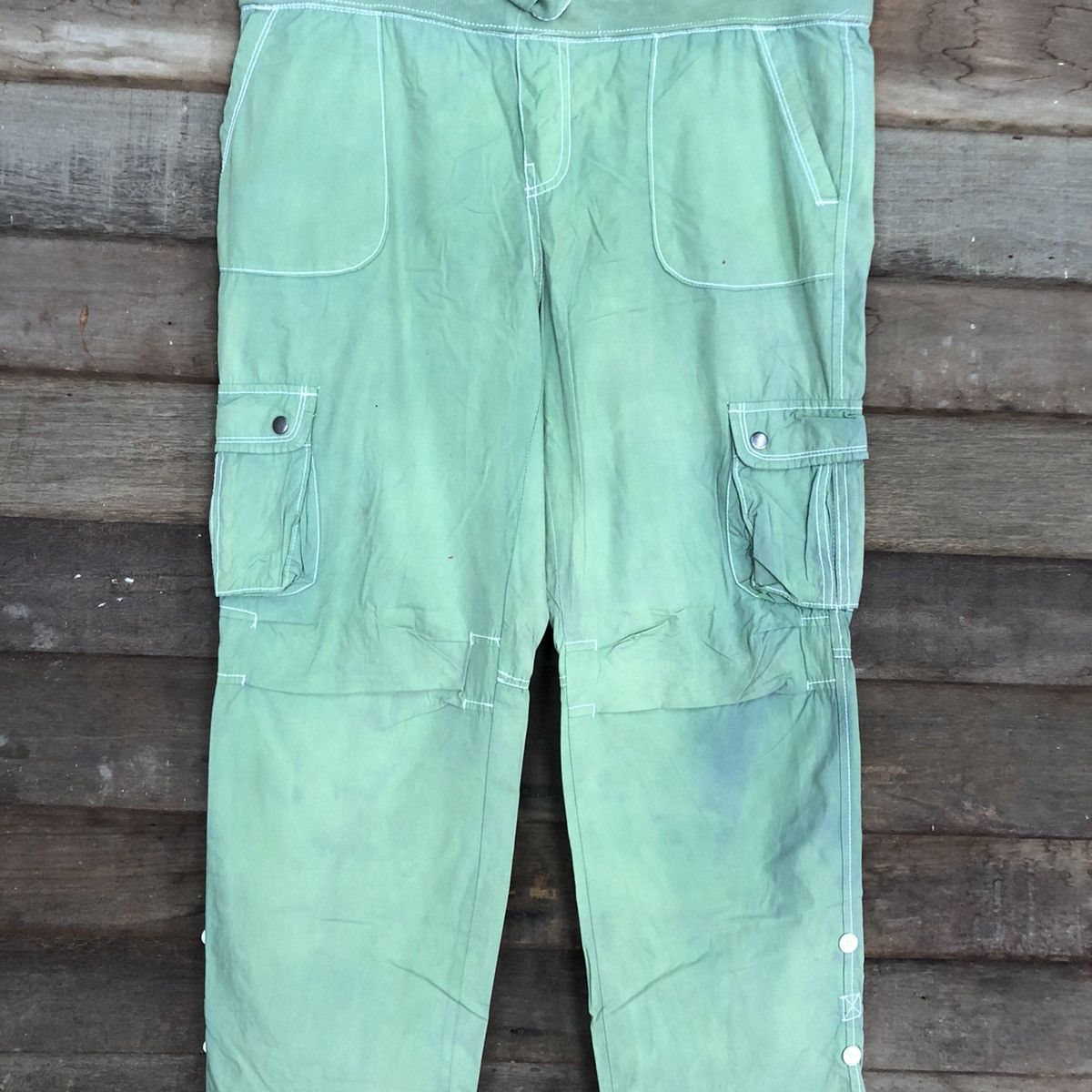 Faded Glory Kenneth Cole Green faded Tactical Cargo Pants #4972 Size US 36 / EU 52 - 4 Thumbnail