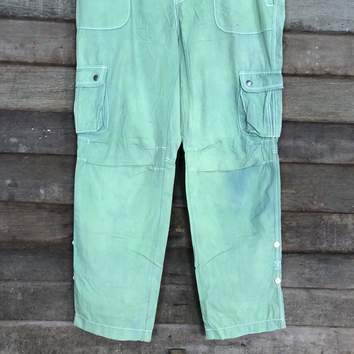 Faded Glory Kenneth Cole Green faded Tactical Cargo Pants #4972 Size US 36 / EU 52 - 3 Thumbnail