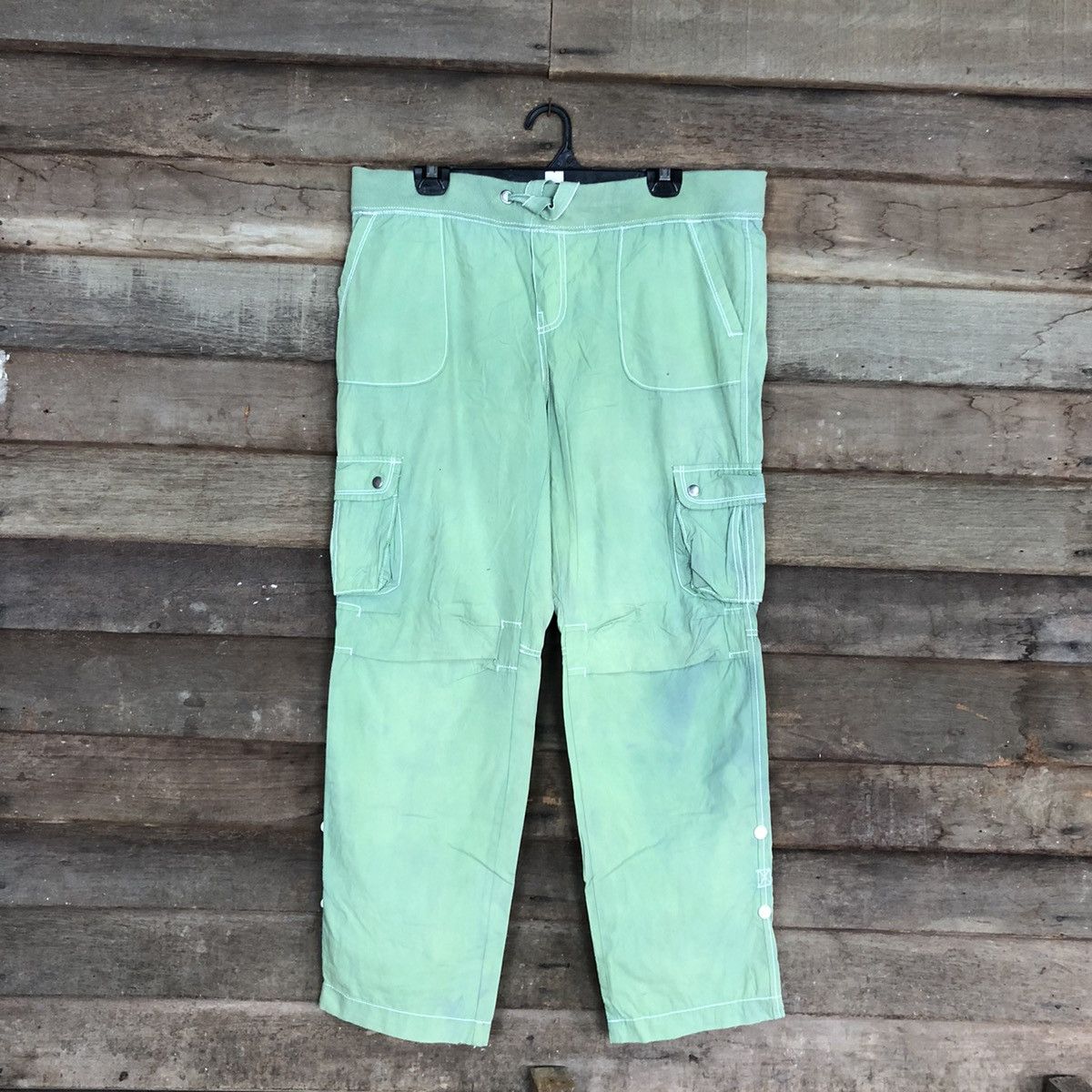 Faded Glory Kenneth Cole Green faded Tactical Cargo Pants #4972 Size US 36 / EU 52 - 1 Thumbnail