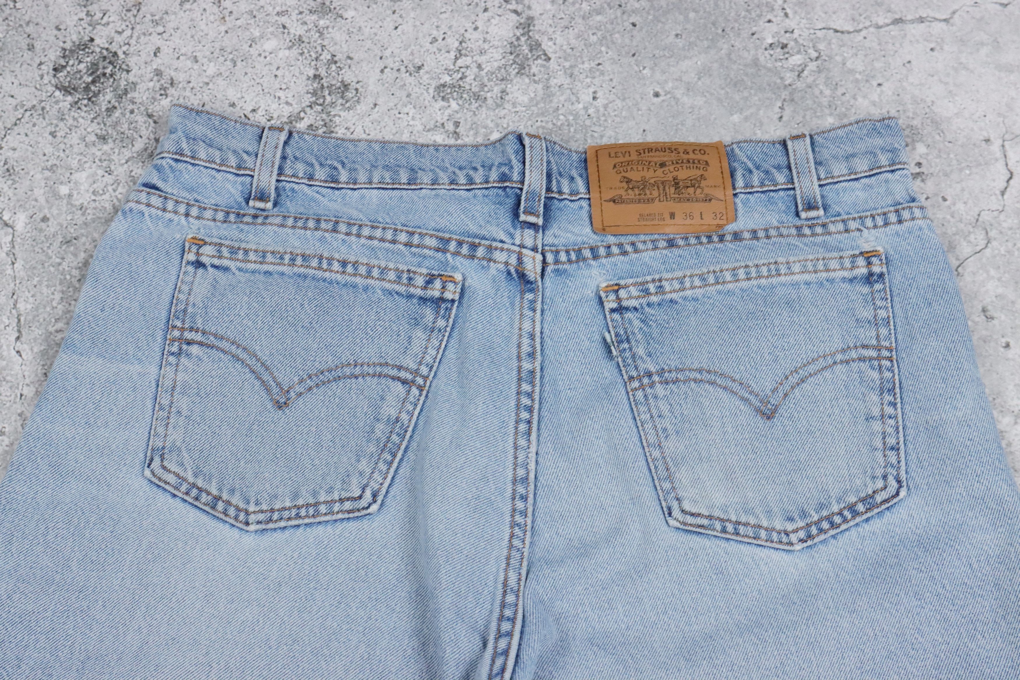 Levi's × Levi's Vintage Clothing × Vintage 90s Levis White Tab Light Wash Denim Jeans Size US 36 / EU 52 - 17 Thumbnail