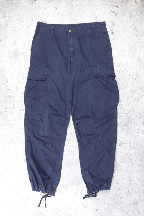 Men’s Vintage Carhartt WIP Regular Black Cargo Pants Size 36x34 