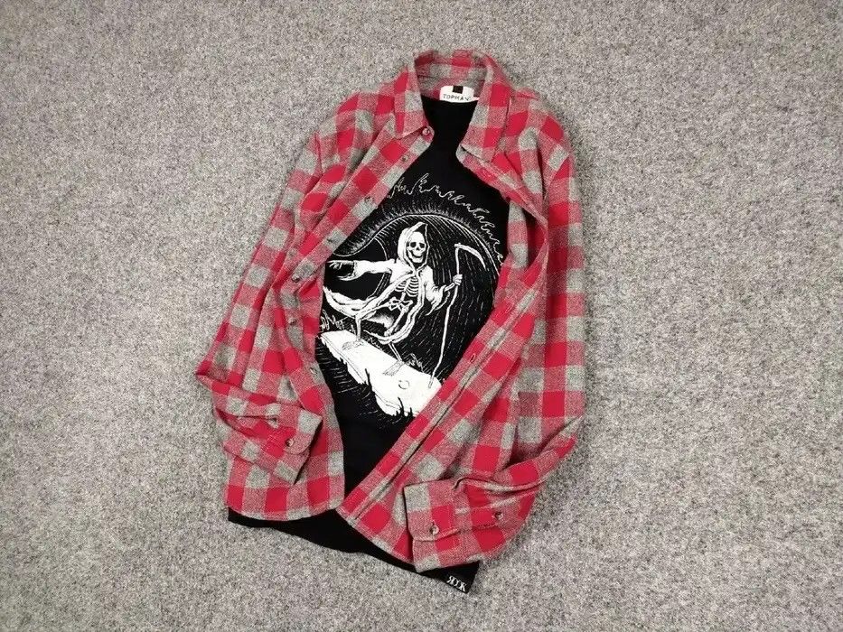 Flannel VTG needles Scott Style Y2K Flannel Shirt checkered Kapital Size US M / EU 48-50 / 2 - 3 Thumbnail