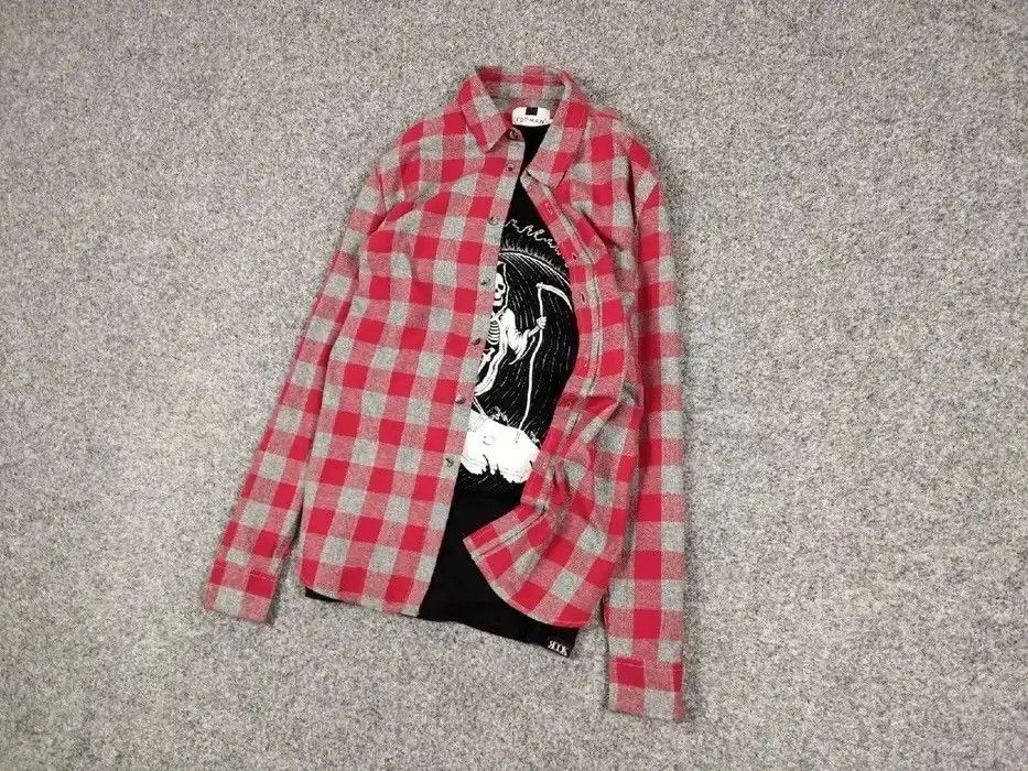 Flannel VTG needles Scott Style Y2K Flannel Shirt checkered Kapital Size US M / EU 48-50 / 2 - 5 Thumbnail