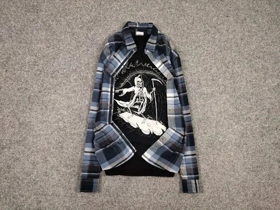 Flannel Vintage Flannel Shirt Travis Scott Style Streetwear Hype Size US XL / EU 56 / 4 - 1 Thumbnail