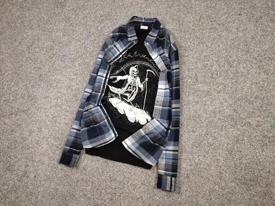 Flannel Vintage Flannel Shirt Travis Scott Style Streetwear Hype Size US XL / EU 56 / 4 - 2 Thumbnail