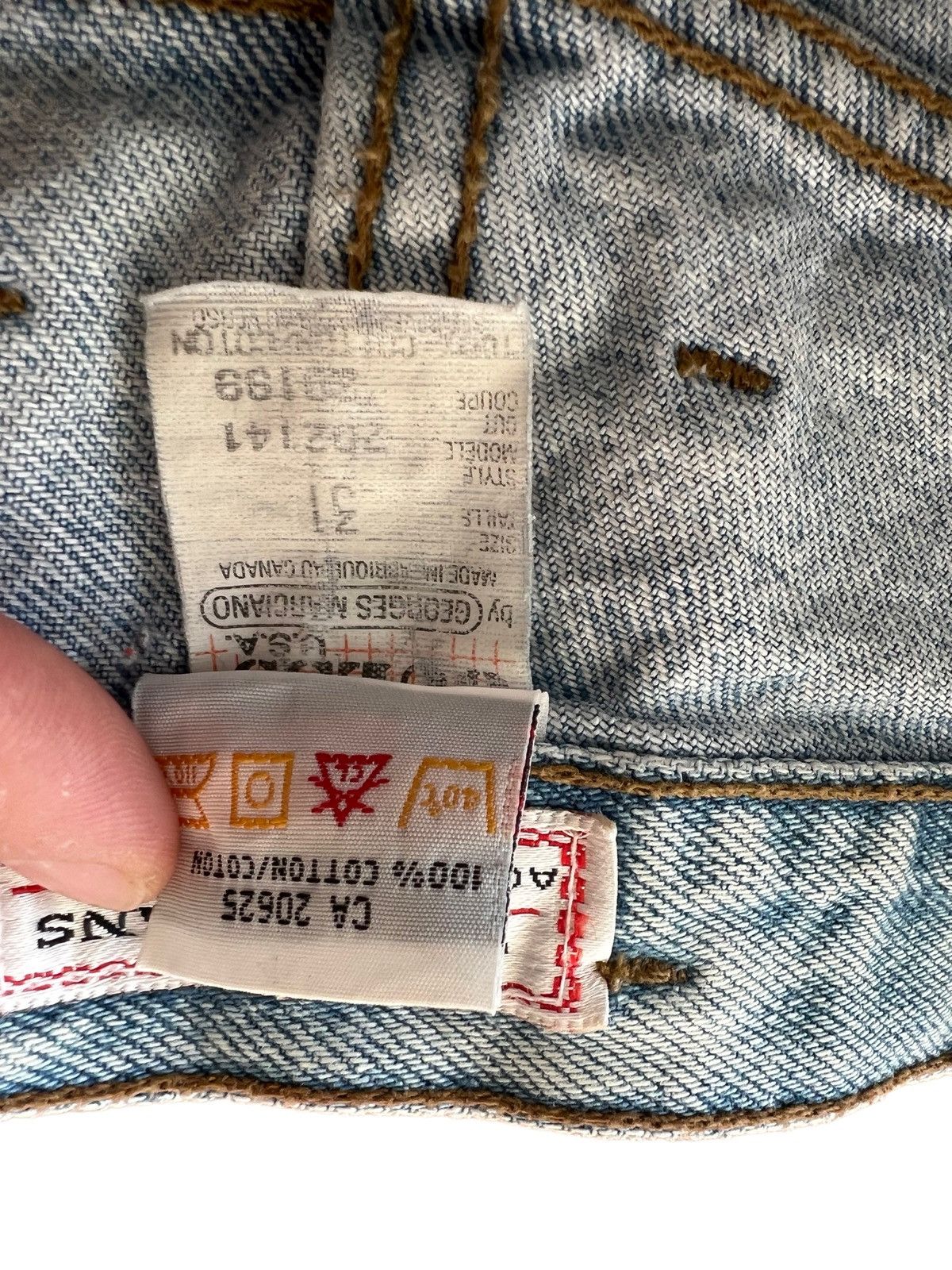 Guess Vintage 90s Guess Denim Jeans Made In Canada Faded Size US 31 - 5 Thumbnail