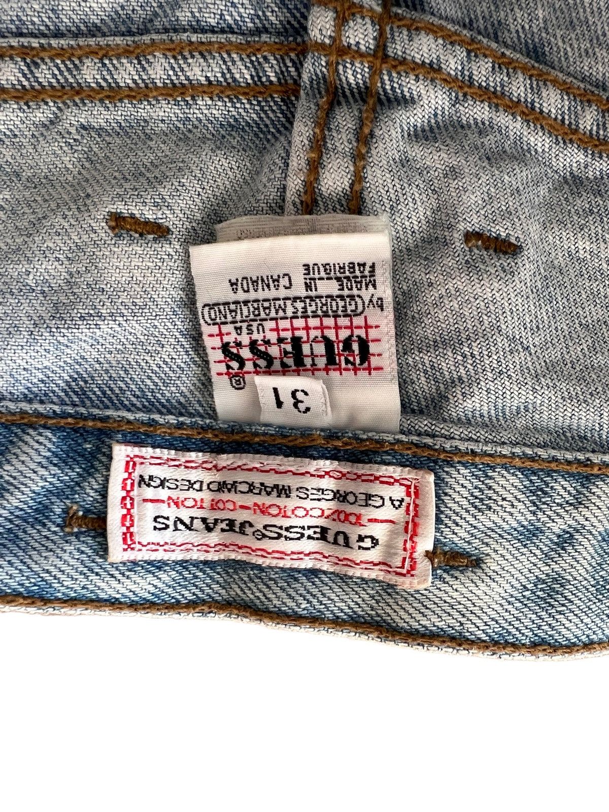 Guess Vintage 90s Guess Denim Jeans Made In Canada Faded Size US 31 - 6 Thumbnail