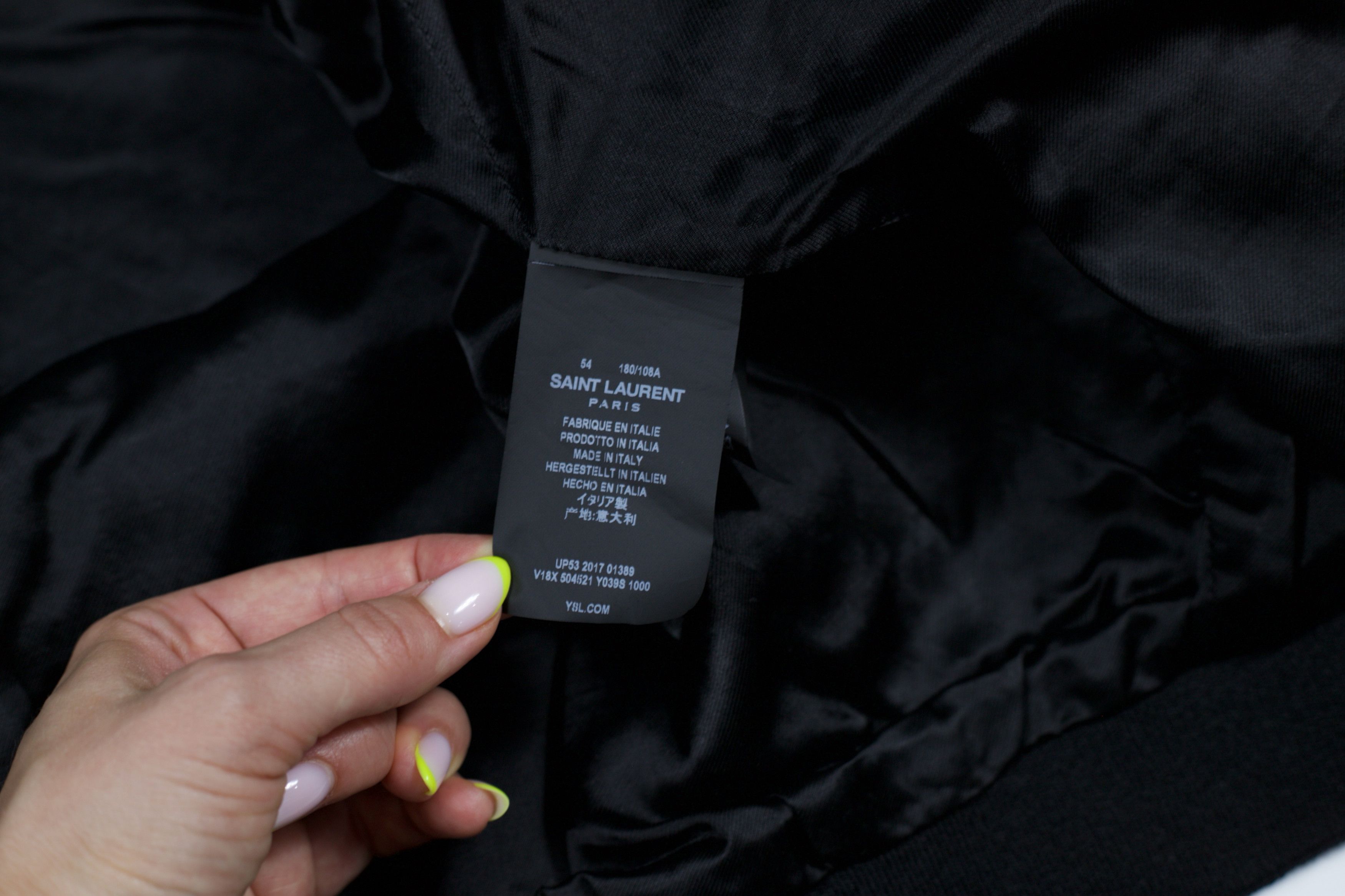 Saint Laurent Paris 54 size! 2017 Saint Laurent Paris Ikat Linen Bomber Jacket Size US L / EU 52-54 / 3 - 11 Thumbnail
