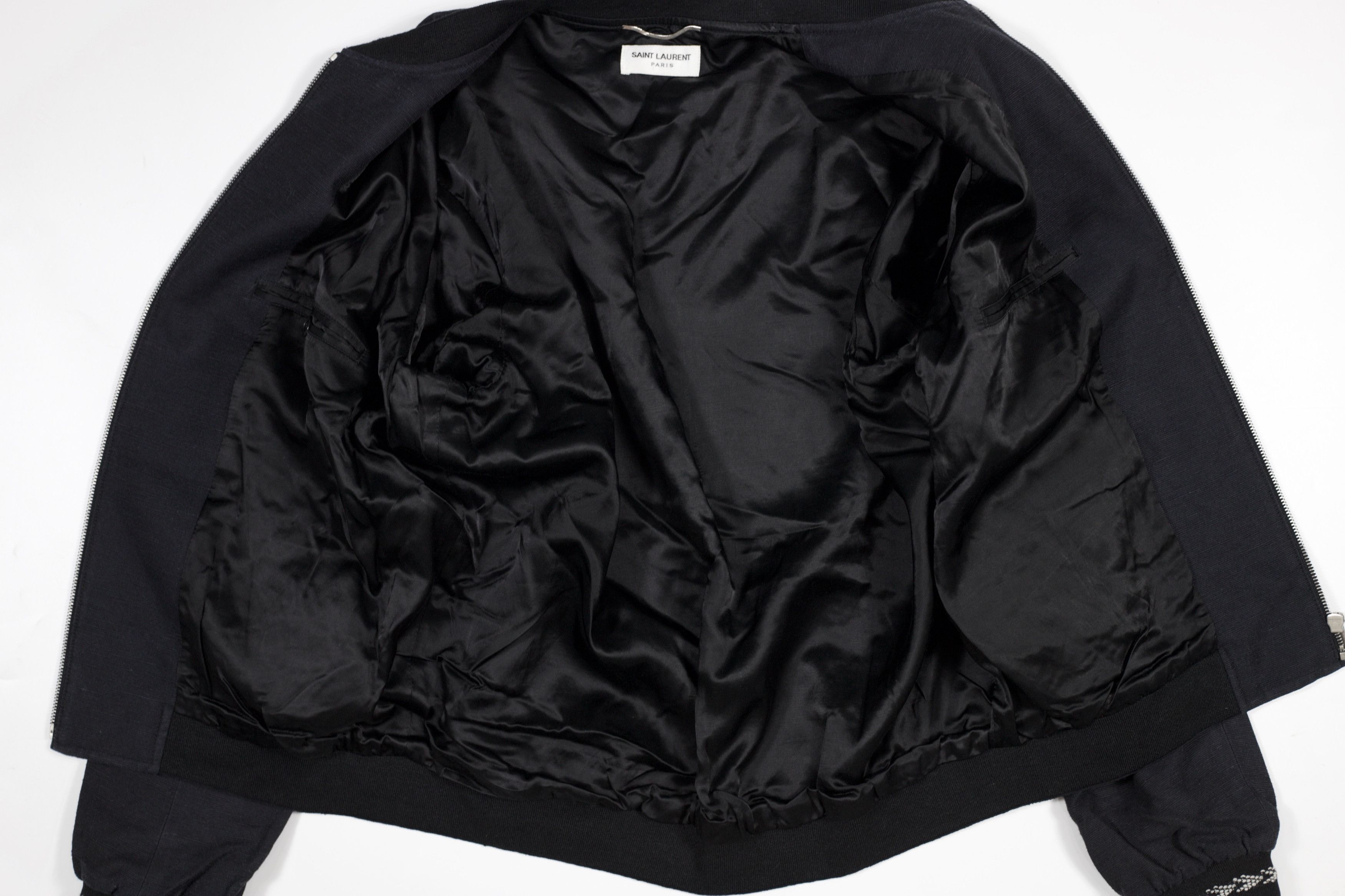 Saint Laurent Paris 54 size! 2017 Saint Laurent Paris Ikat Linen Bomber Jacket Size US L / EU 52-54 / 3 - 9 Thumbnail