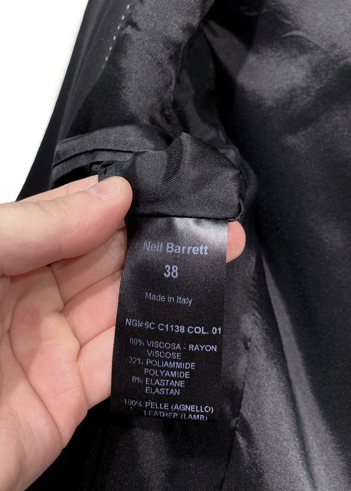 Neil Barrett Neil Barrett Leather Lapel Tuxedo Blazer Size XS / US 0-2 / IT 36-38 - 9 Thumbnail