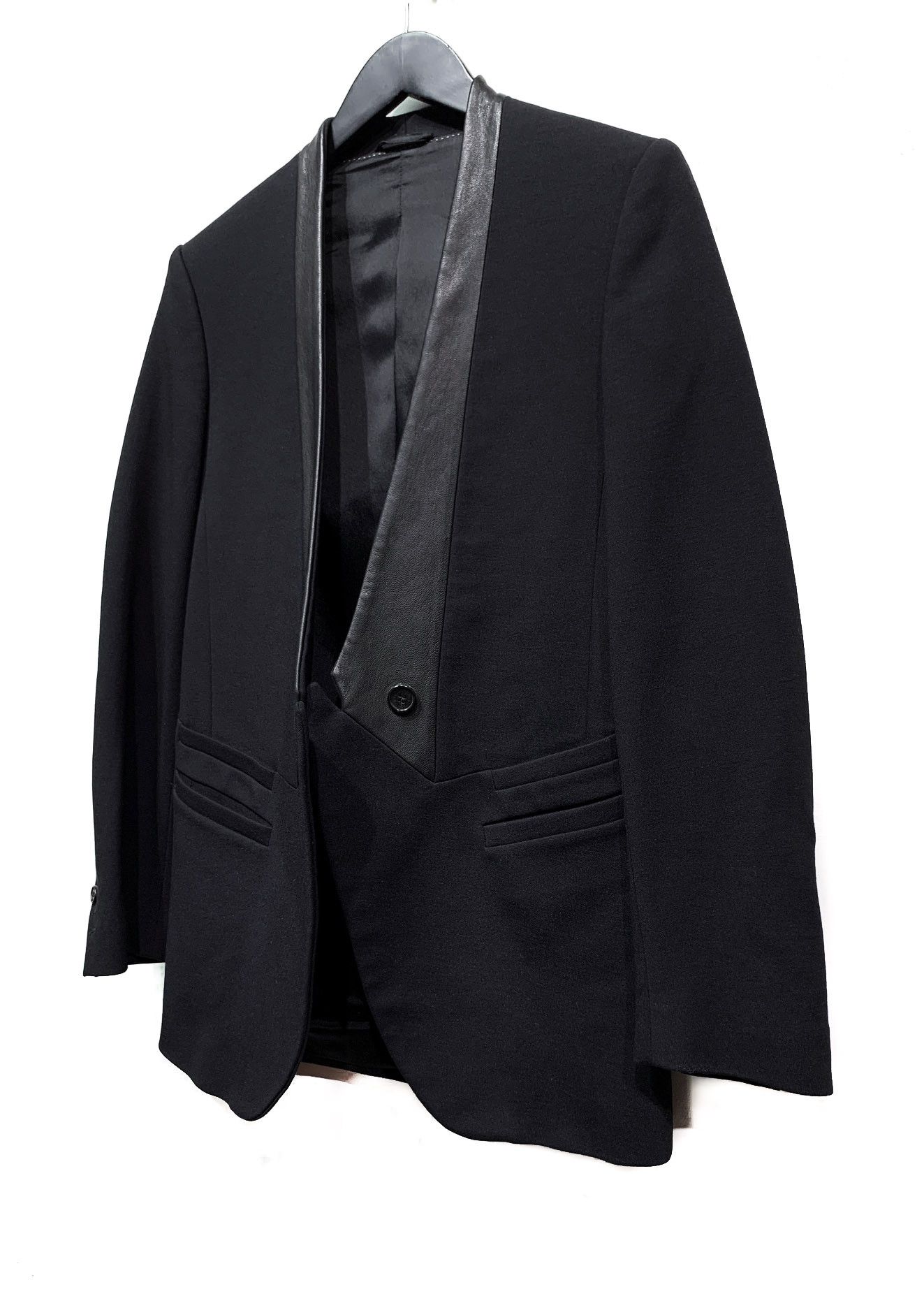 Neil Barrett Neil Barrett Leather Lapel Tuxedo Blazer Size XS / US 0-2 / IT 36-38 - 3 Thumbnail